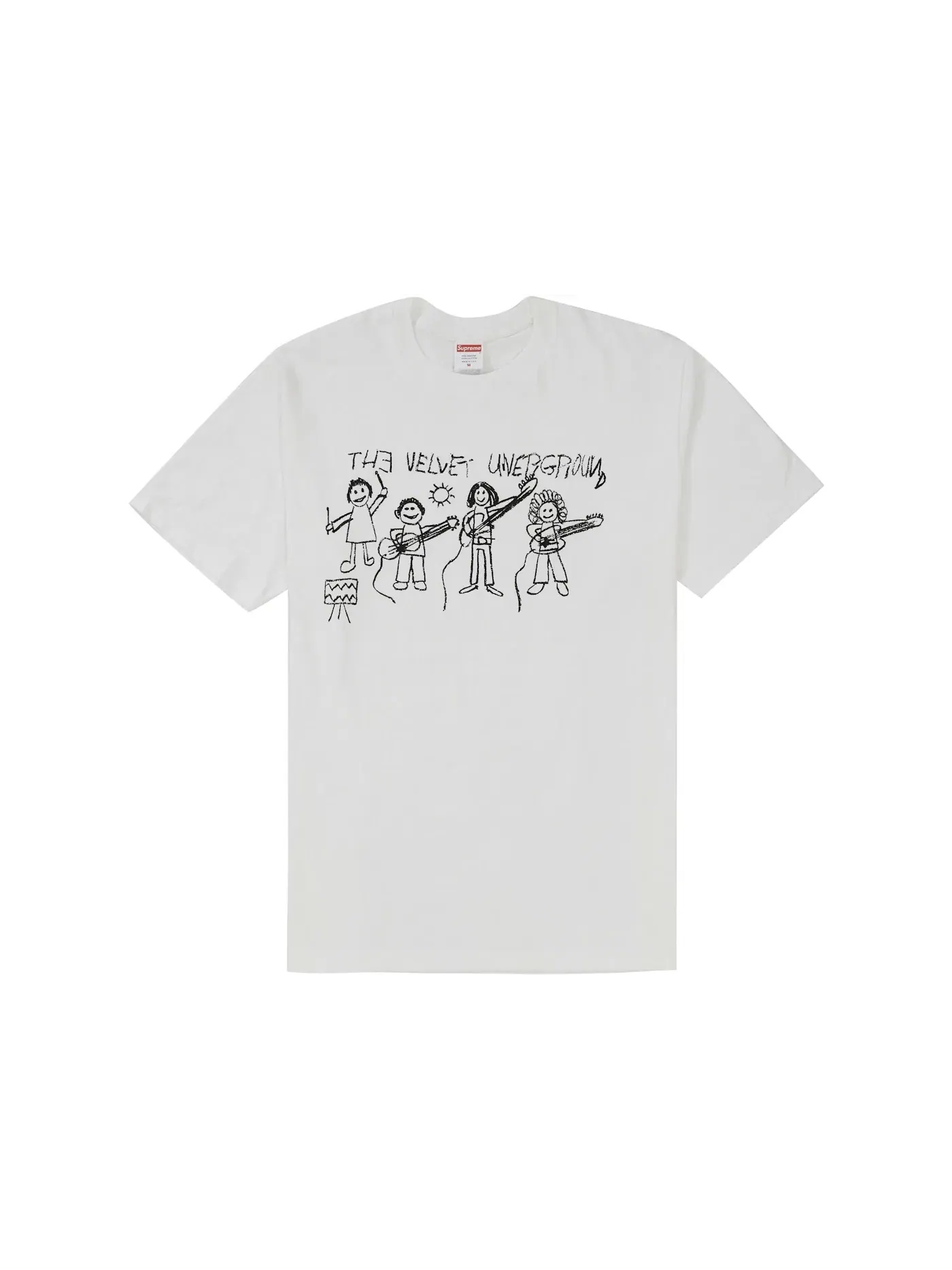 Мужская футболка с принтом Supreme The Velvet Underground Drawing Tee — изображение 1 из 2, белый