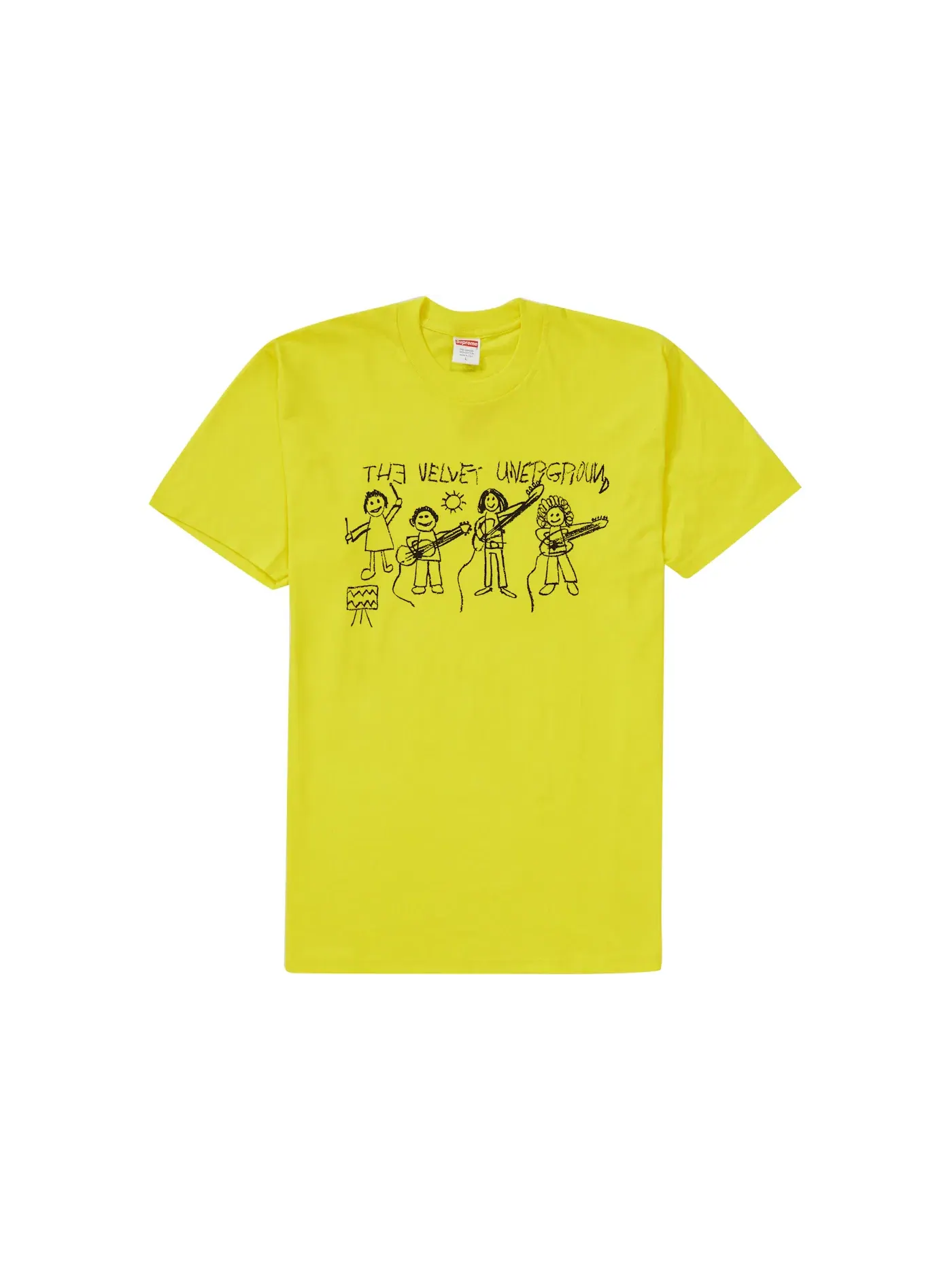 Мужская футболка с принтом Supreme The Velvet Underground Drawing Tee — изображение 1 из 2, желтый