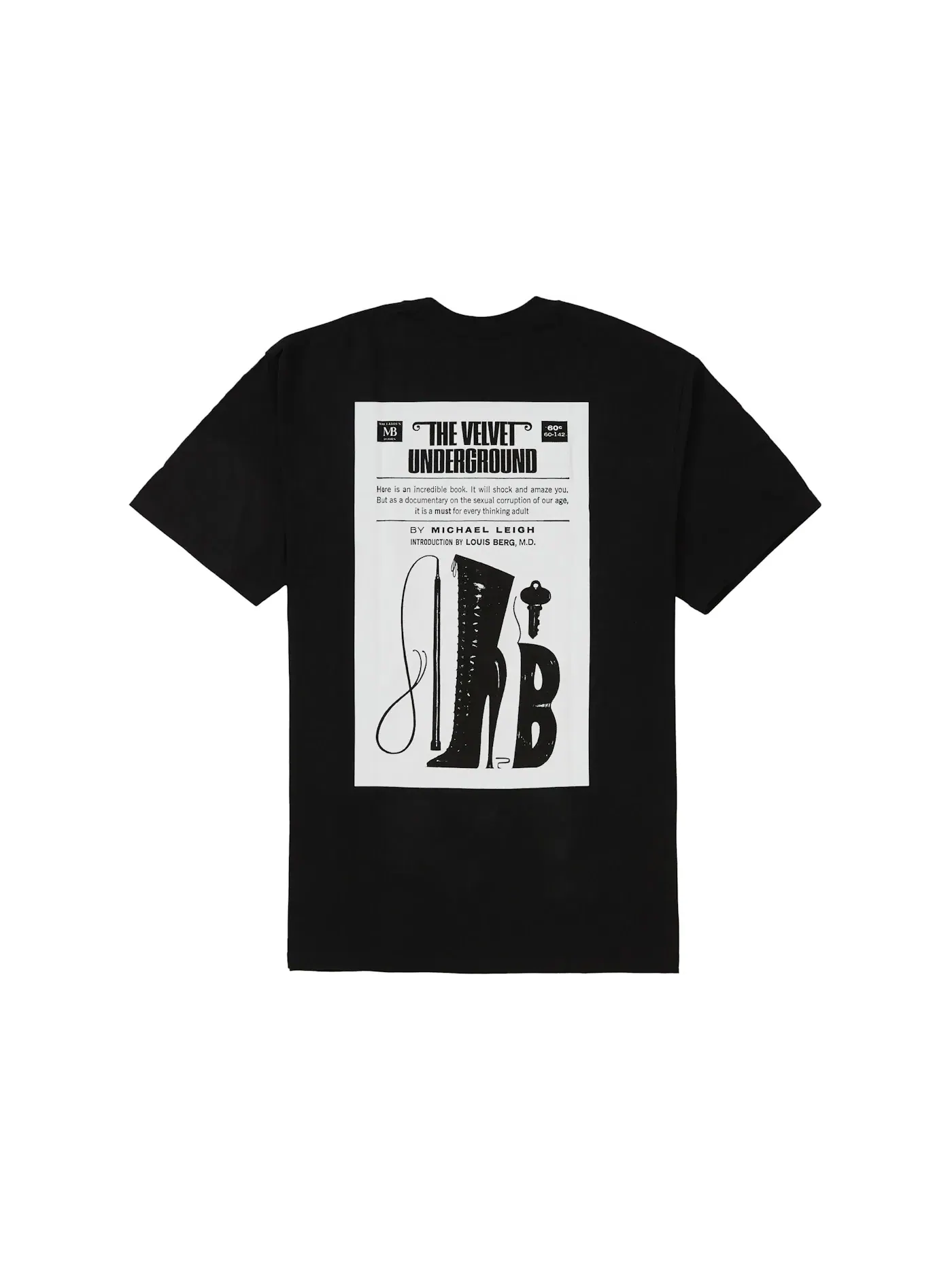 Мужская футболка с принтом Supreme The Velvet Underground Tee — изображение 2 из 2, черный