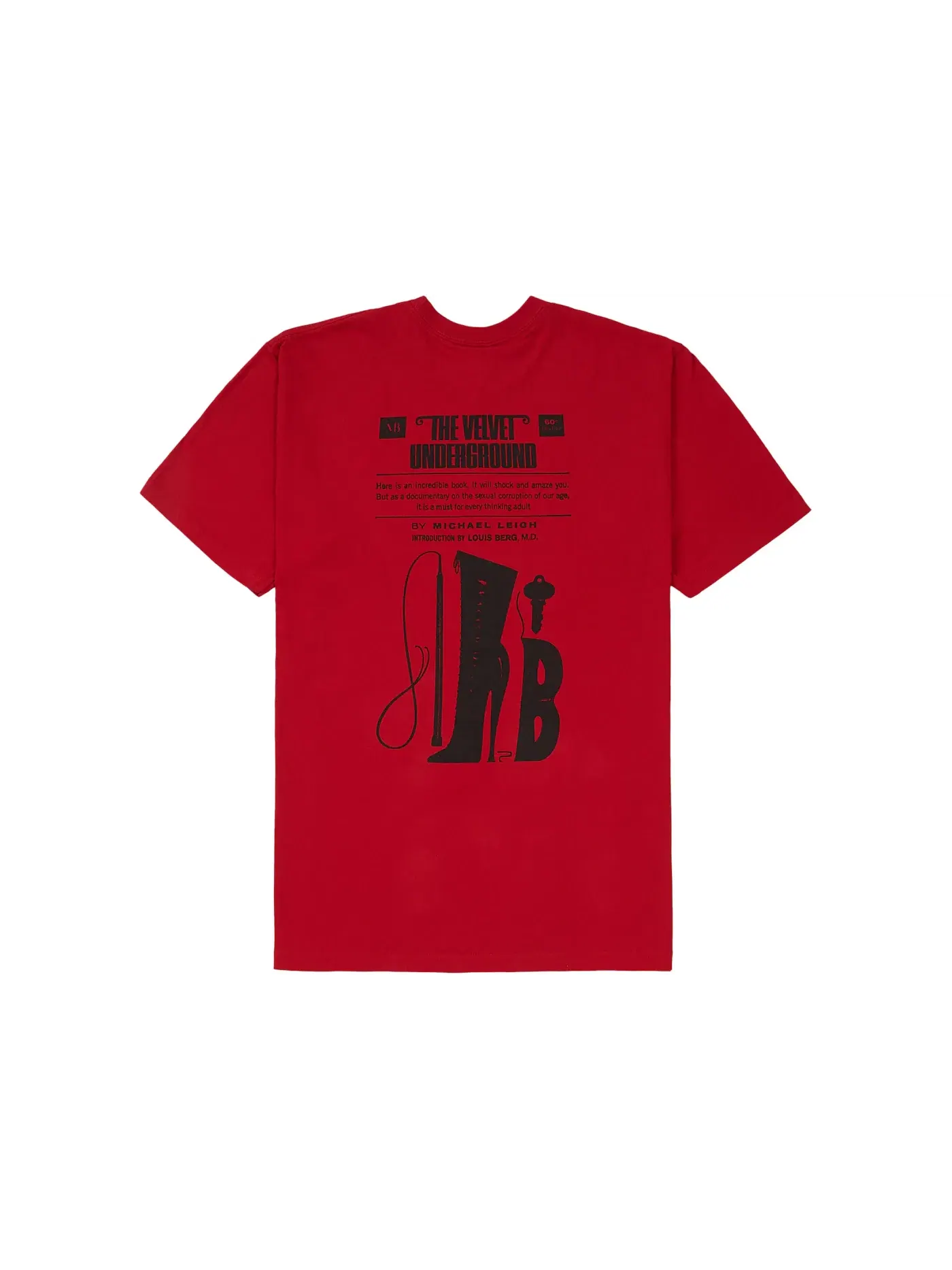 Мужская футболка с принтом Supreme The Velvet Underground Tee — изображение 2 из 2, красный