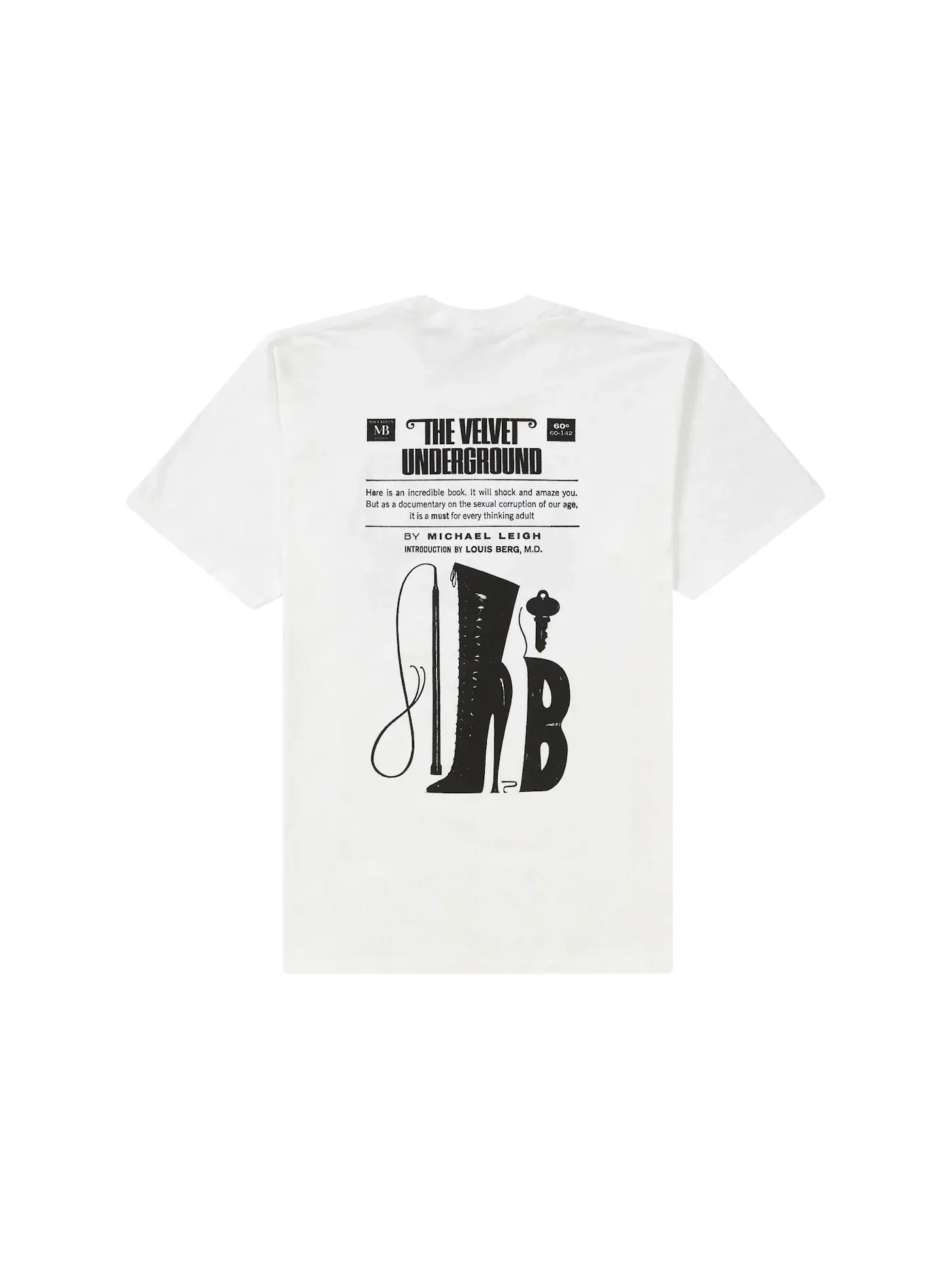 Мужская футболка с принтом The Velvet Underground Tee Supreme — изображение 2 из 2, белый