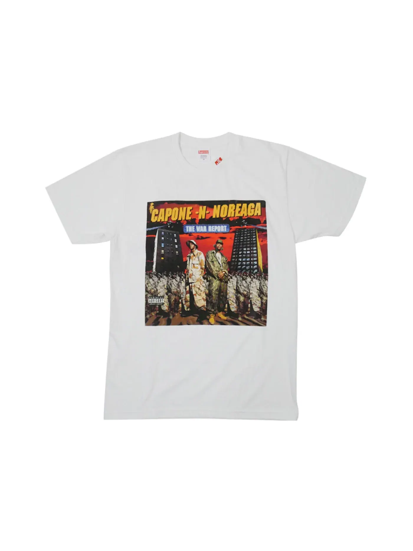 Мужская футболка с принтом Supreme The War Report Tee — изображение 1 из 1, белый