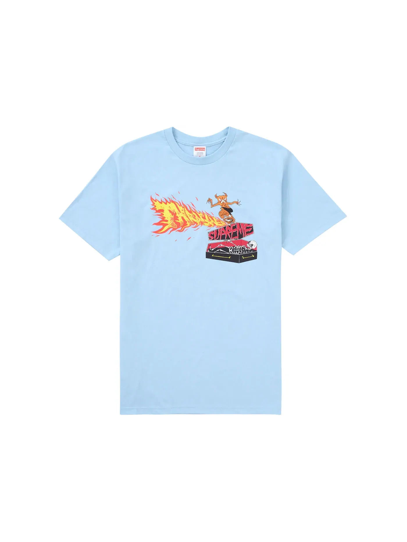 Мужская футболка с принтом Supreme Thrasher Back Tail Tee — изображение 1 из 2, синий