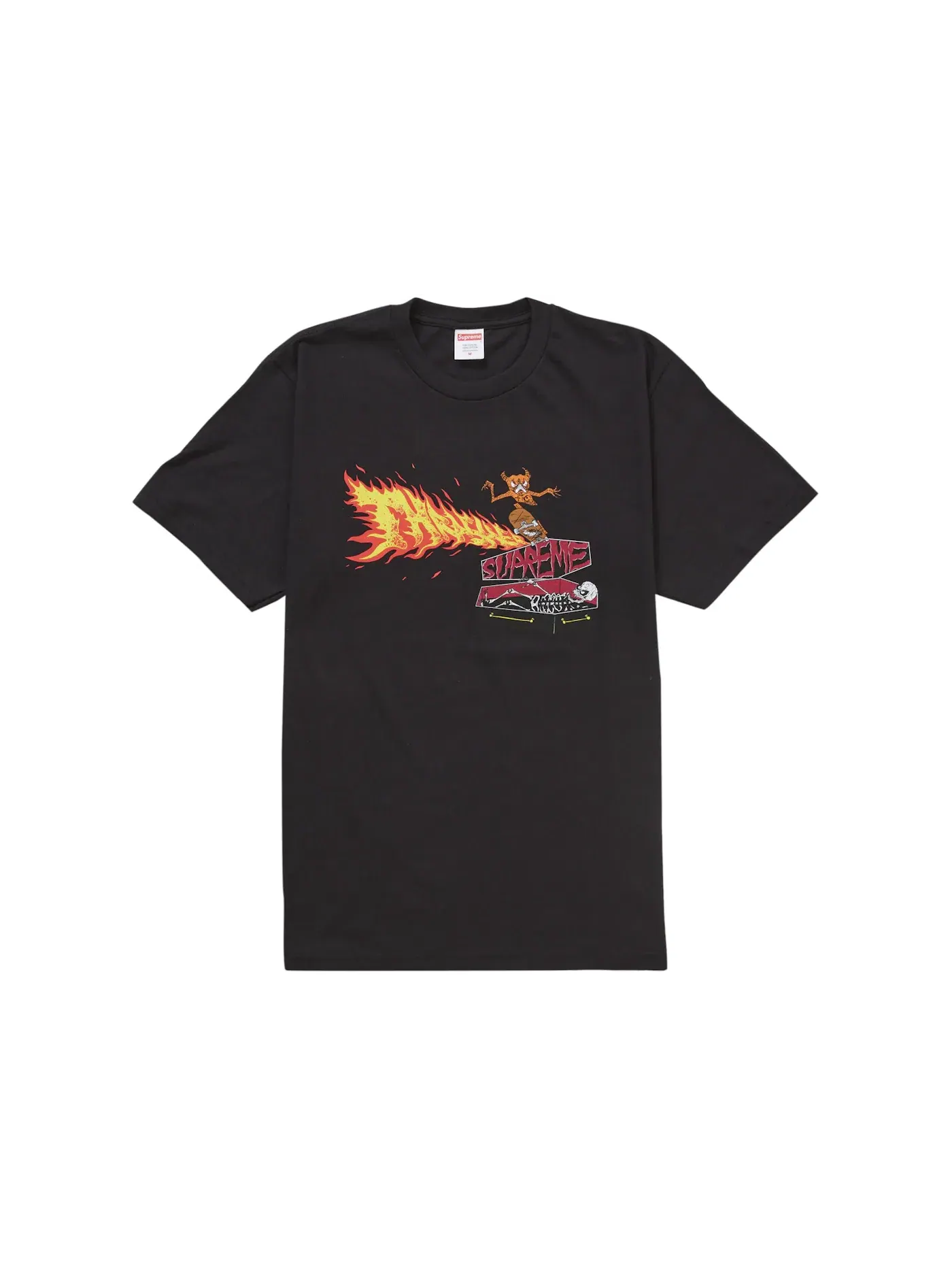 Мужская футболка с принтом Supreme Thrasher Back Tail Tee — изображение 1 из 2, черный