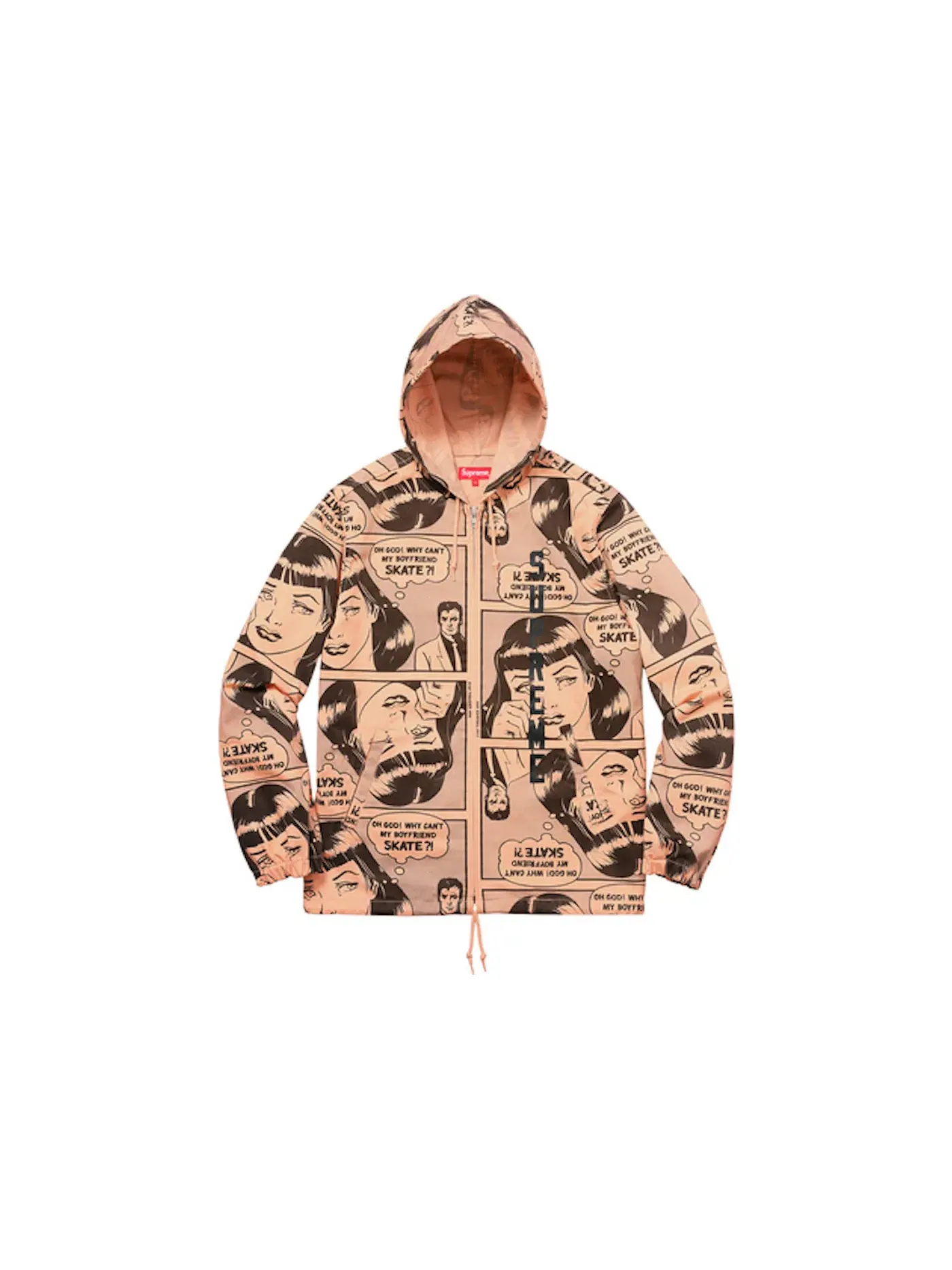 Мужская куртка-худи с капюшоном Supreme Thrasher Boyfriend — изображение 1 из 1, бледный оранжевый