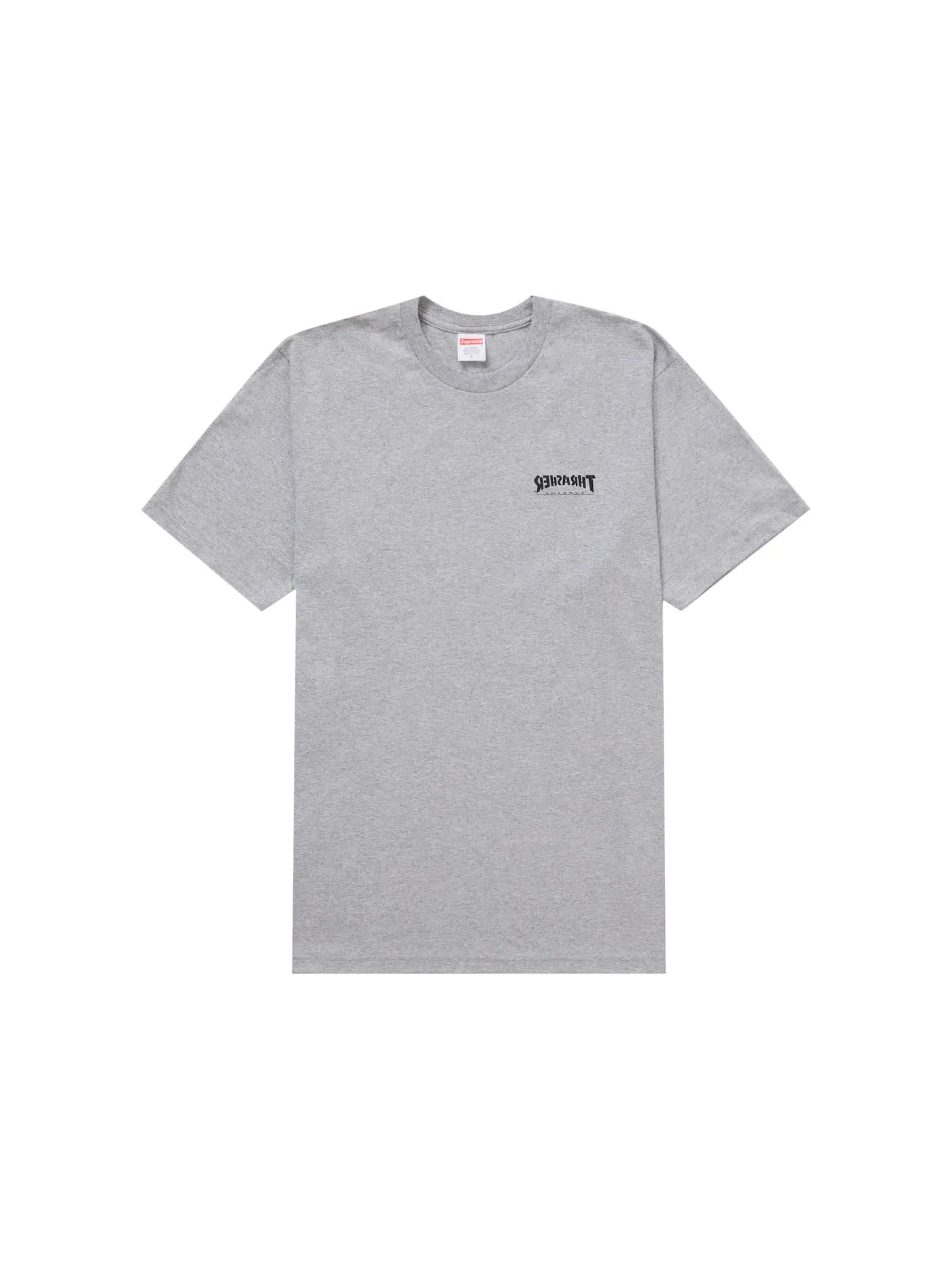 Мужская футболка с принтом Supreme Thrasher Cross Tee Supreme — изображение 2 из 2, серый