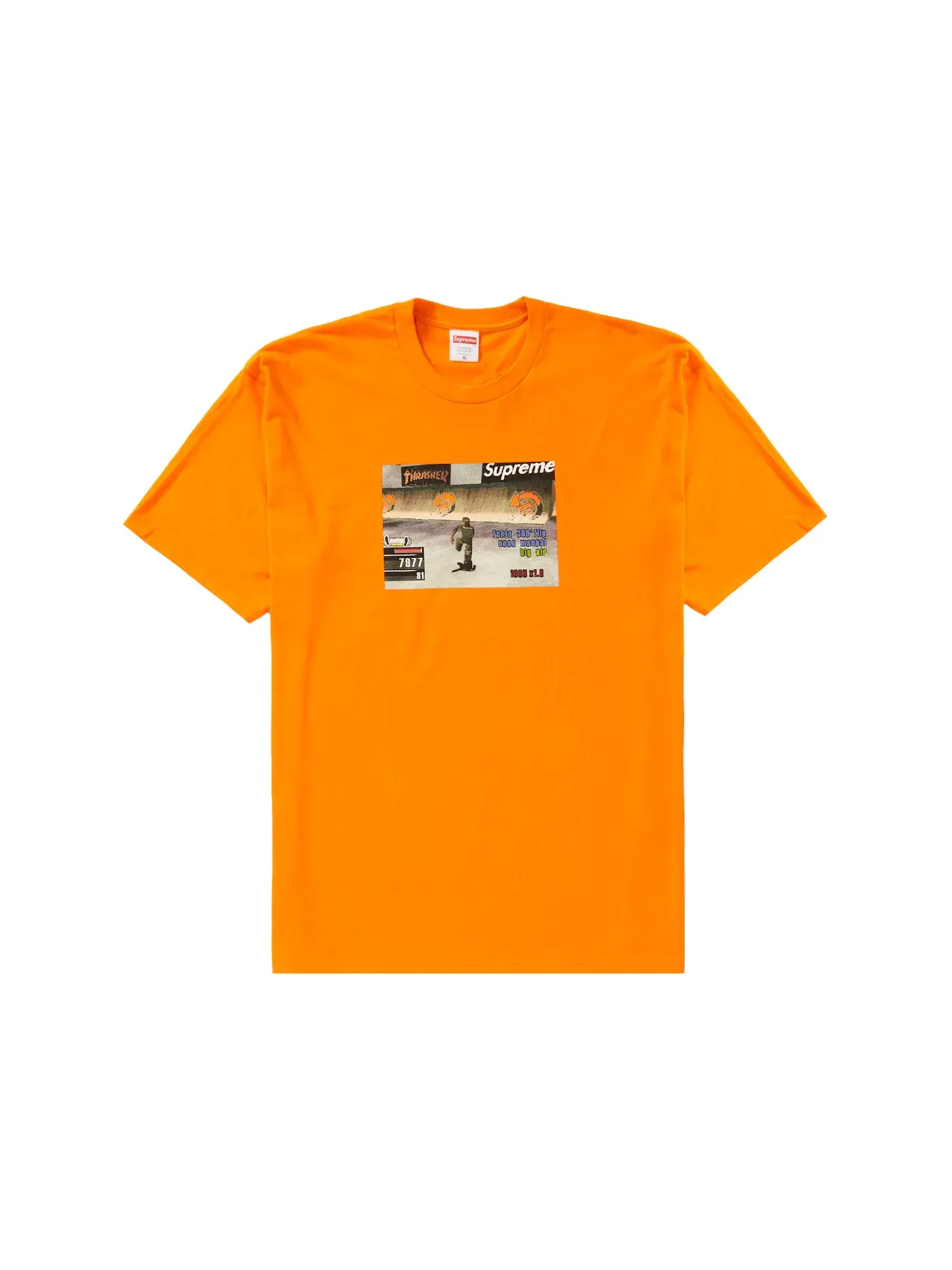 Мужская футболка с принтом Supreme Tee — изображение 1 из 2, оранжевый