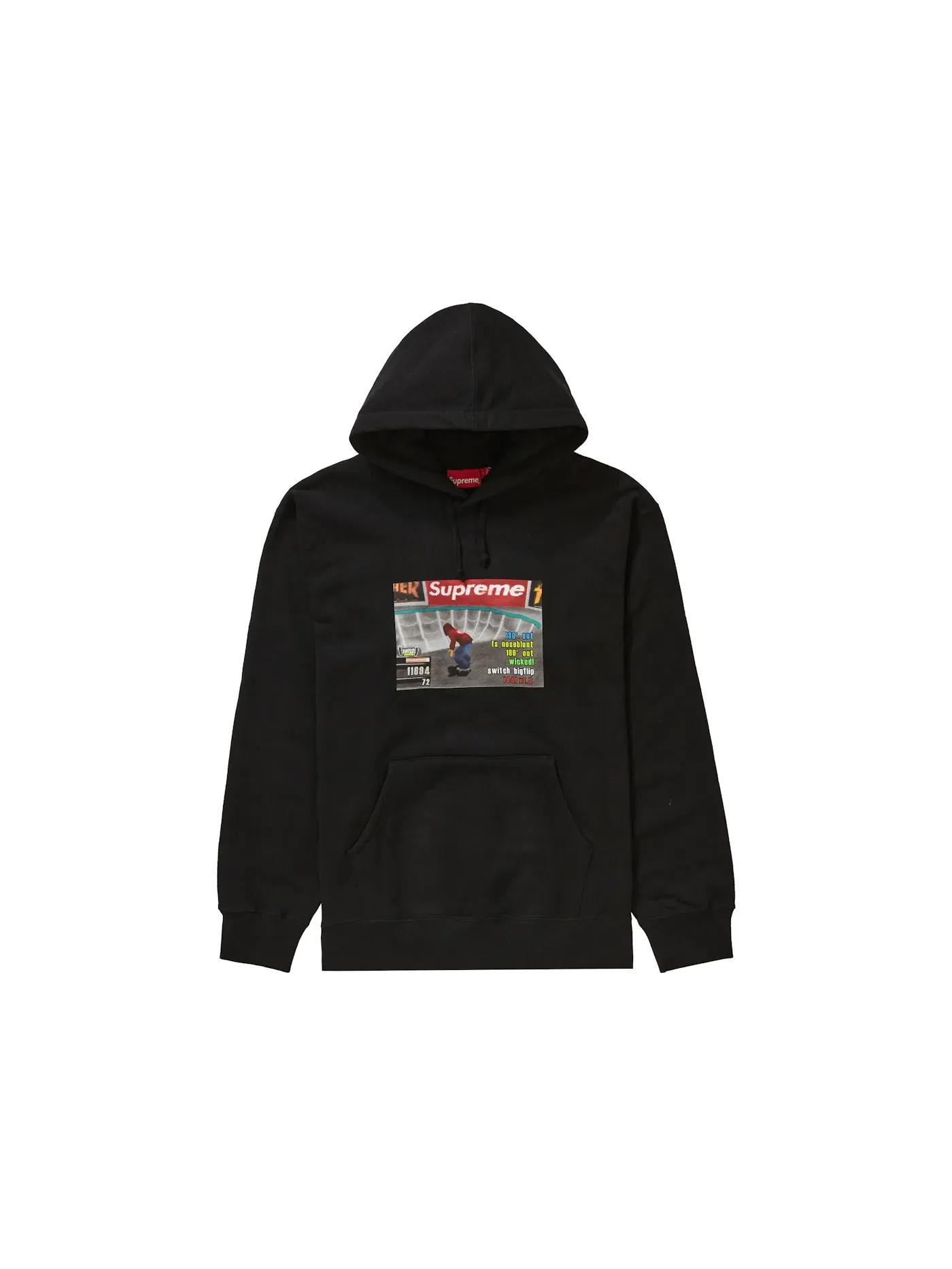 Мужской худи с принтом Thrasher Supreme — изображение 1 из 2, черный