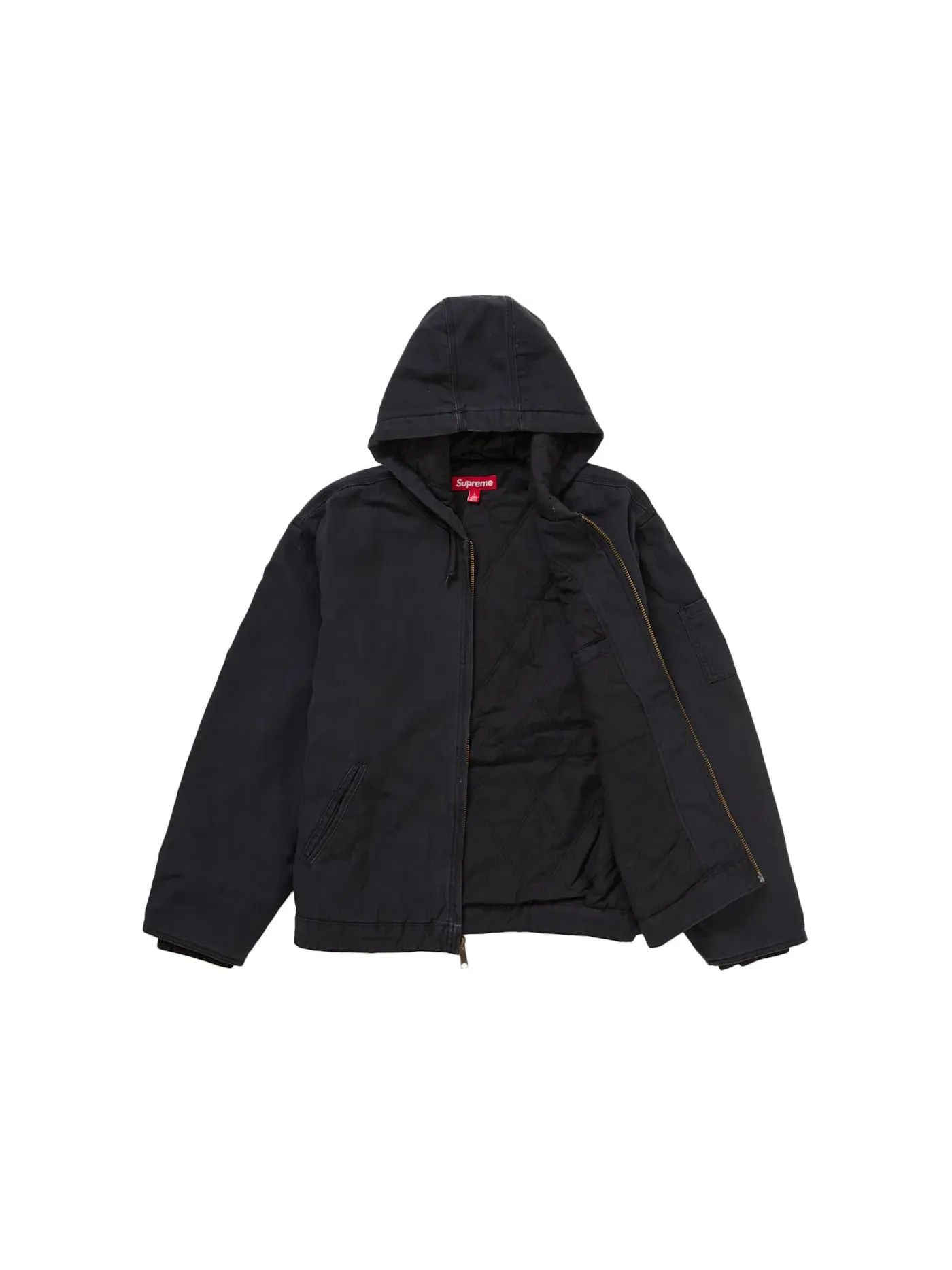 Мужская куртка-бомбер с капюшоном Supreme Thrasher Hooded Work Jacket — изображение 2 из 3, черный