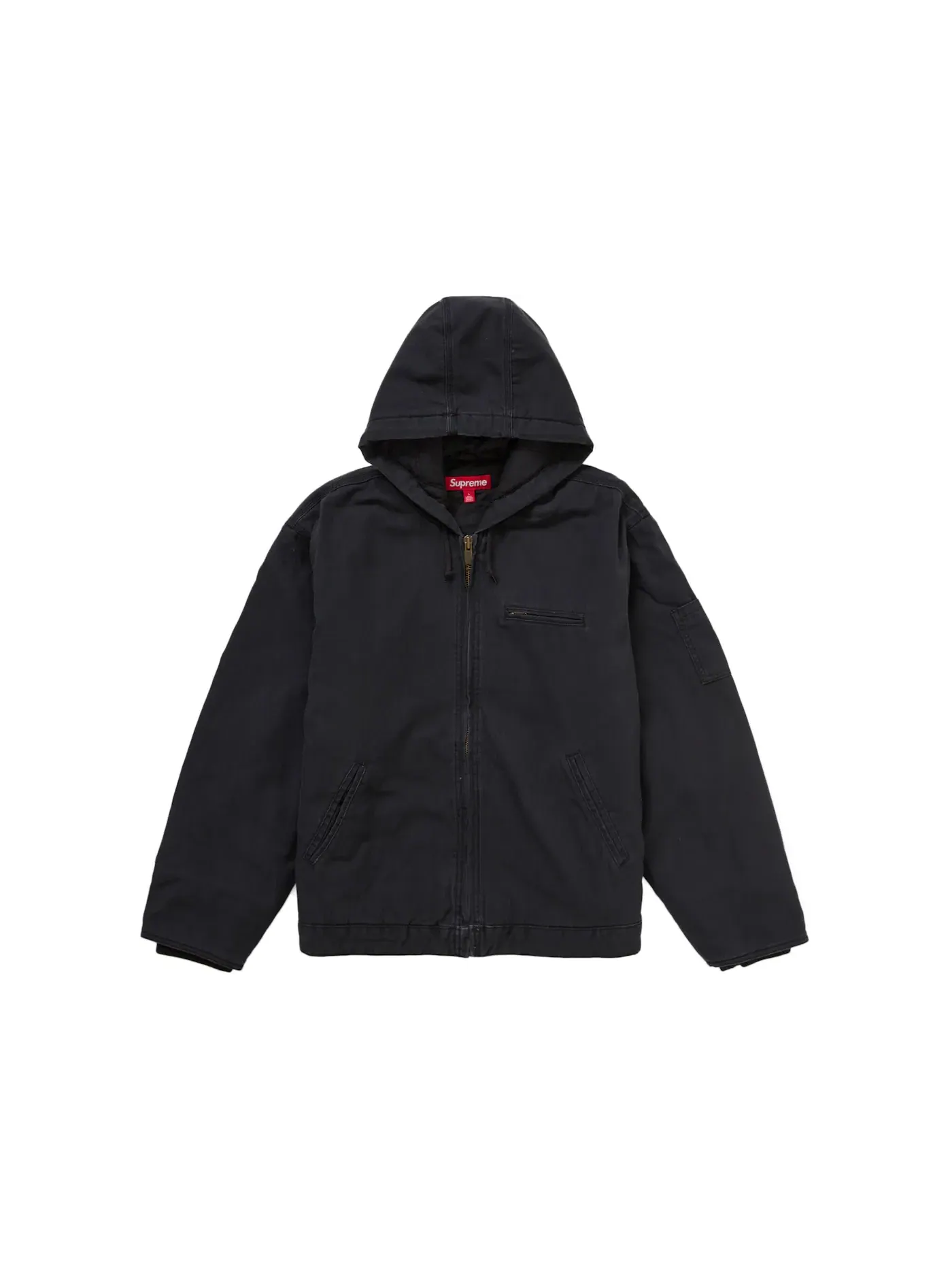Мужская куртка-бомбер с капюшоном Supreme Thrasher Hooded Work Jacket — изображение 3 из 3, черный