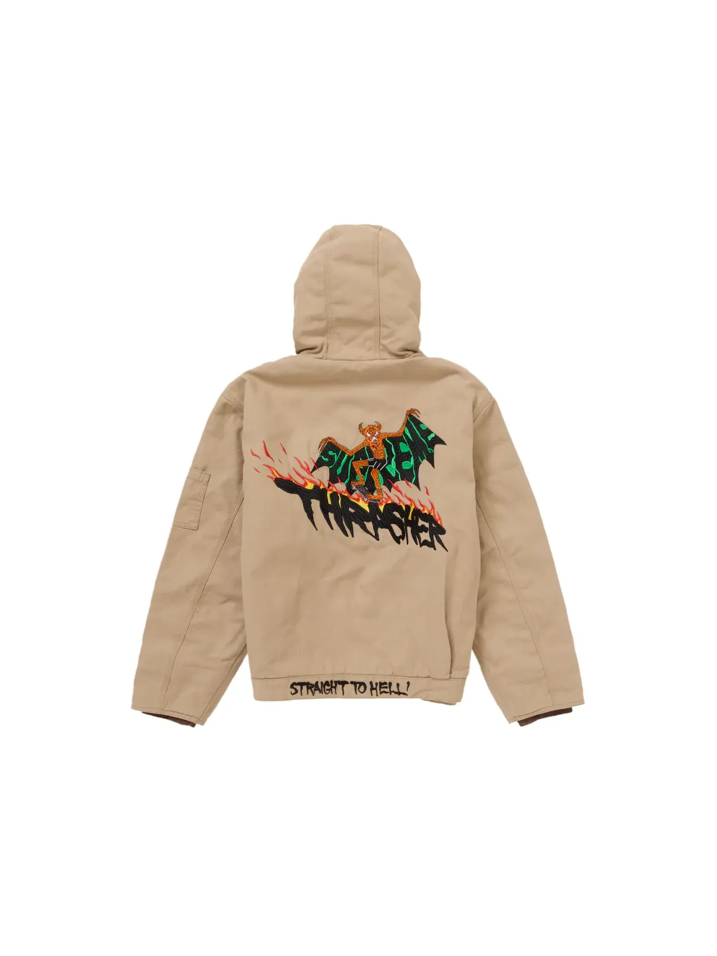Мужская рабочая куртка с капюшоном Supreme Thrasher — изображение 1 из 3, бежевый