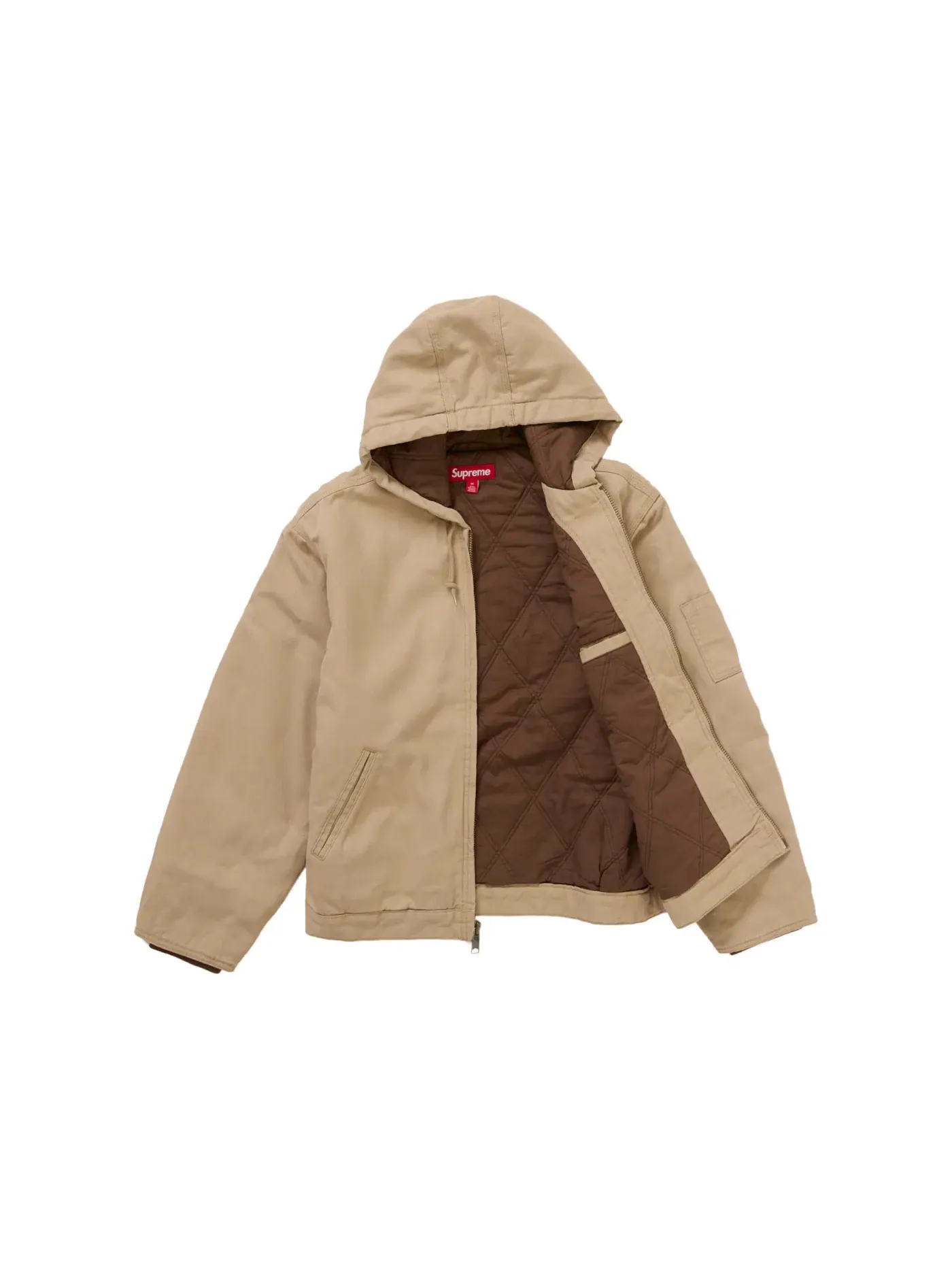 Мужская рабочая куртка с капюшоном Supreme Thrasher — изображение 2 из 3, бежевый