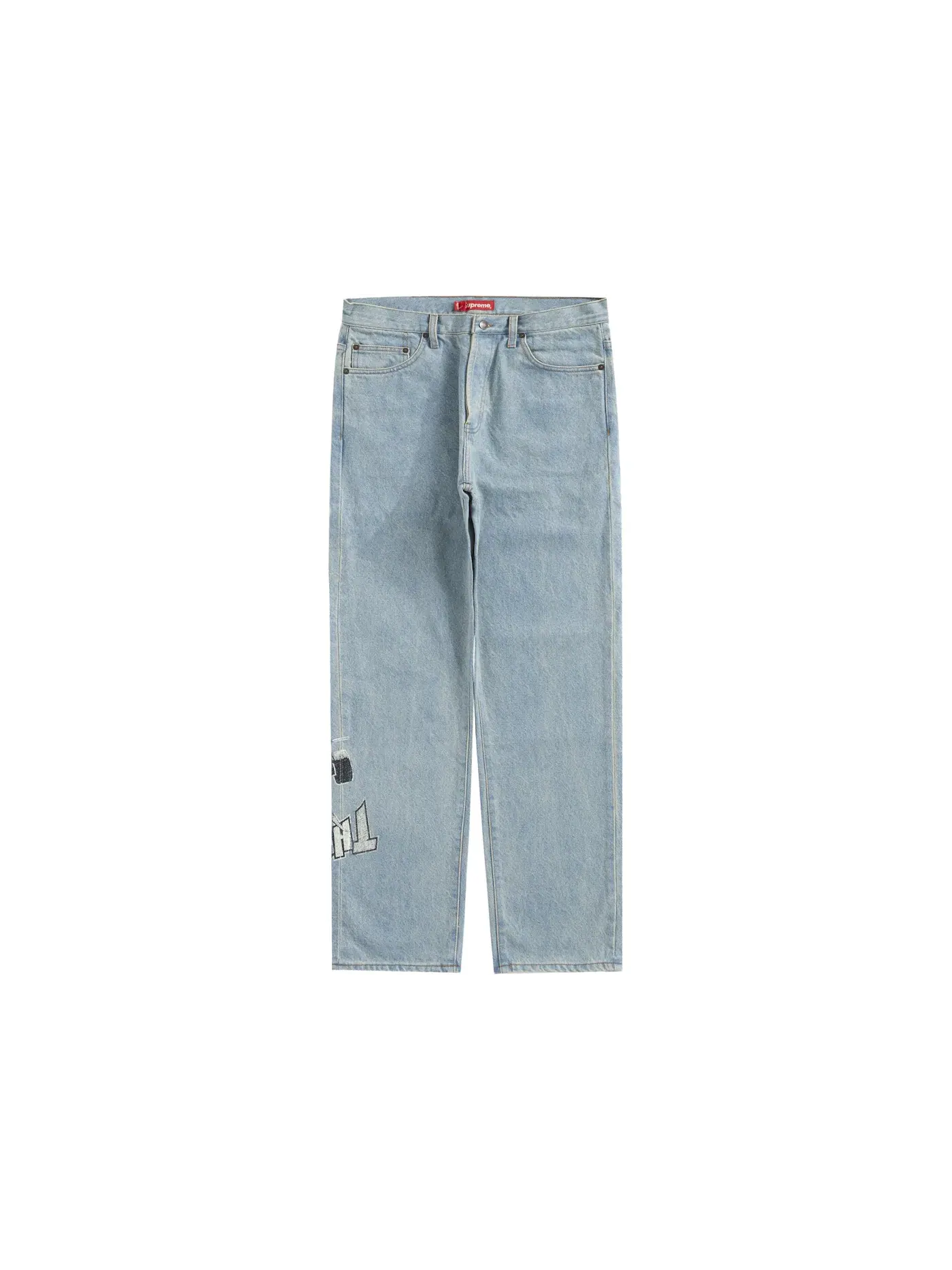 Мужские джинсы с потертостями Supreme Jean — изображение 1 из 2, синий