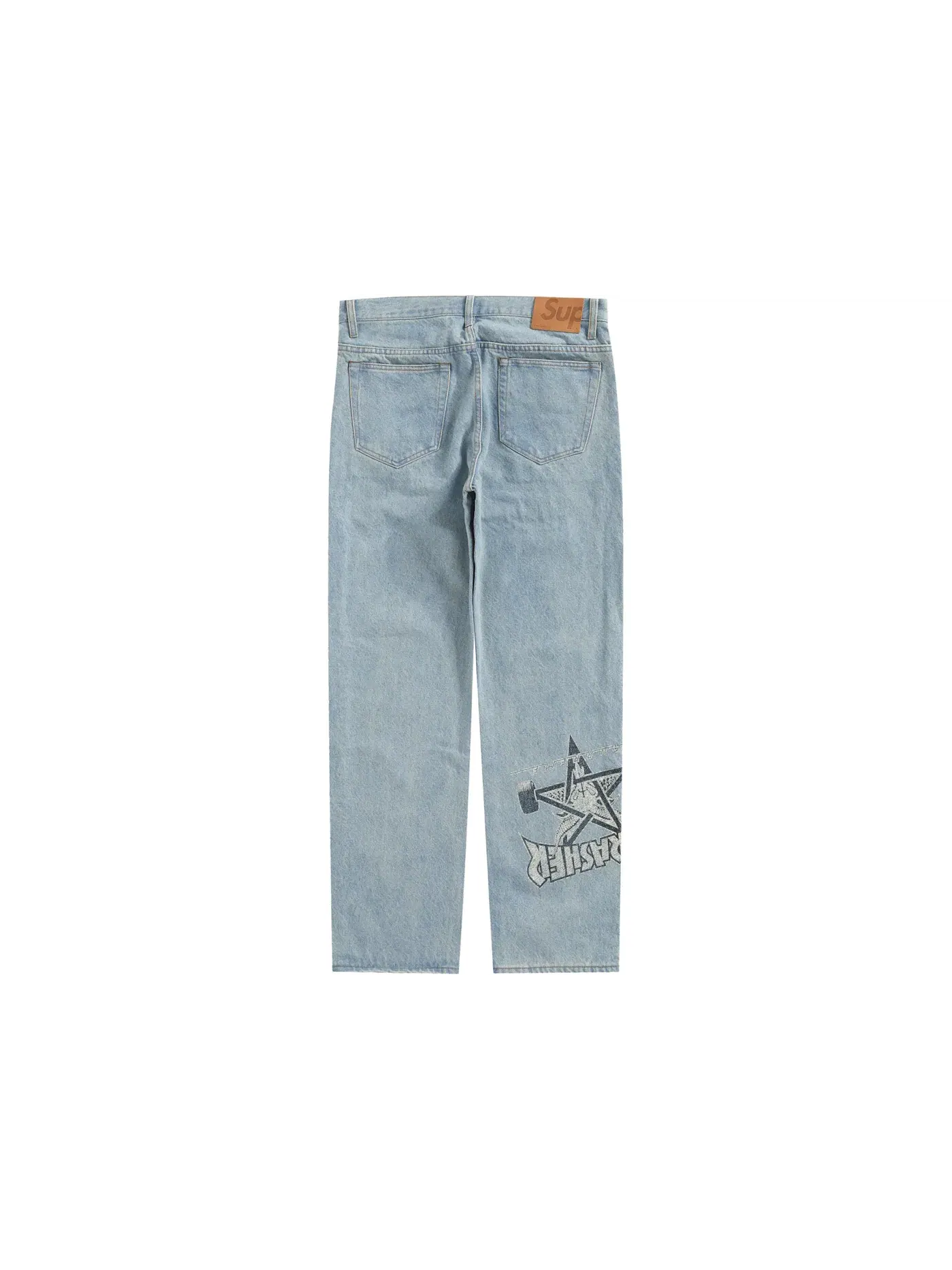 Мужские джинсы с потертостями Supreme Jean — изображение 2 из 2, синий