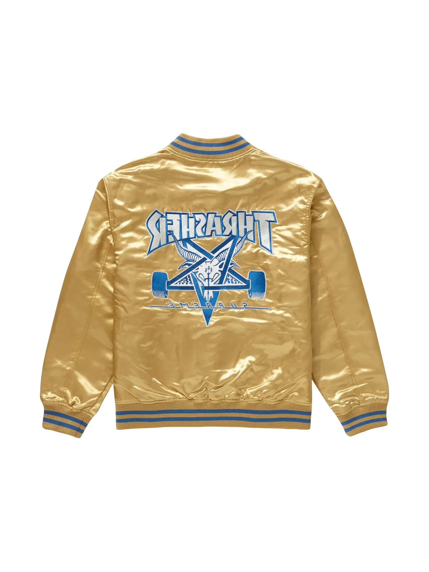 Мужская сатиновая куртка-универсальная Thrasher Supreme — изображение 1 из 3, золото