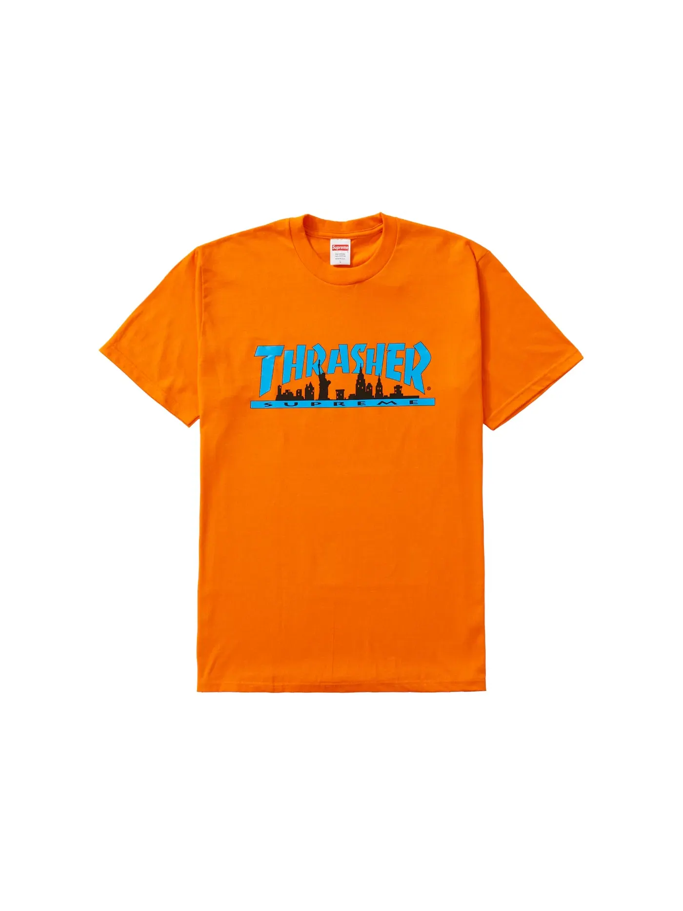 Мужская футболка с принтом Supreme Thrasher Skyline Tee — изображение 1 из 1, оранжевый