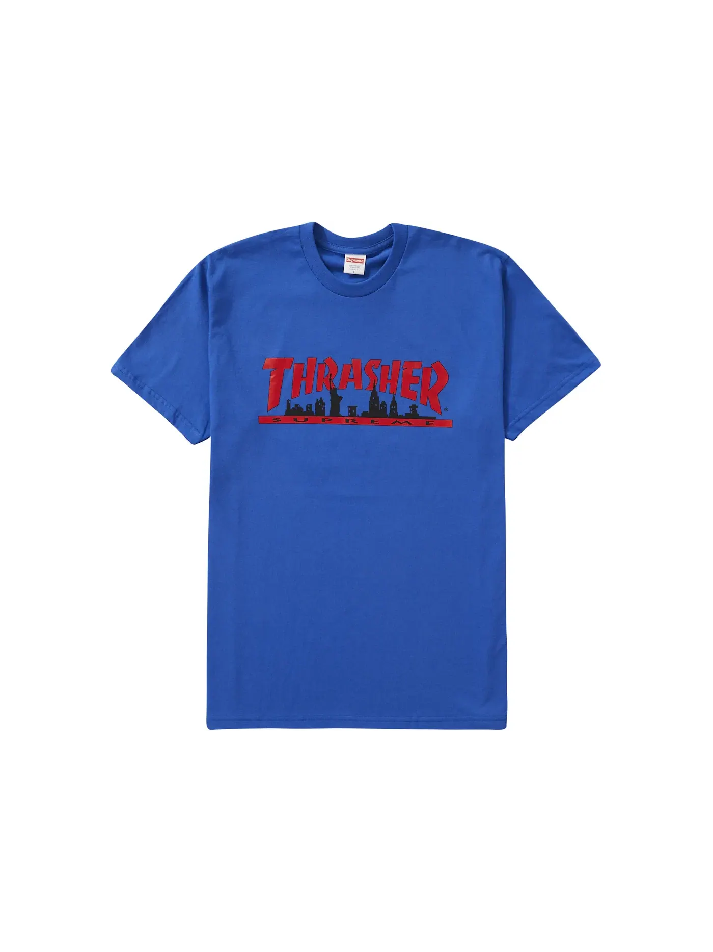 Мужская футболка с принтом Supreme Thrasher Skyline Tee — изображение 1 из 1, королевский