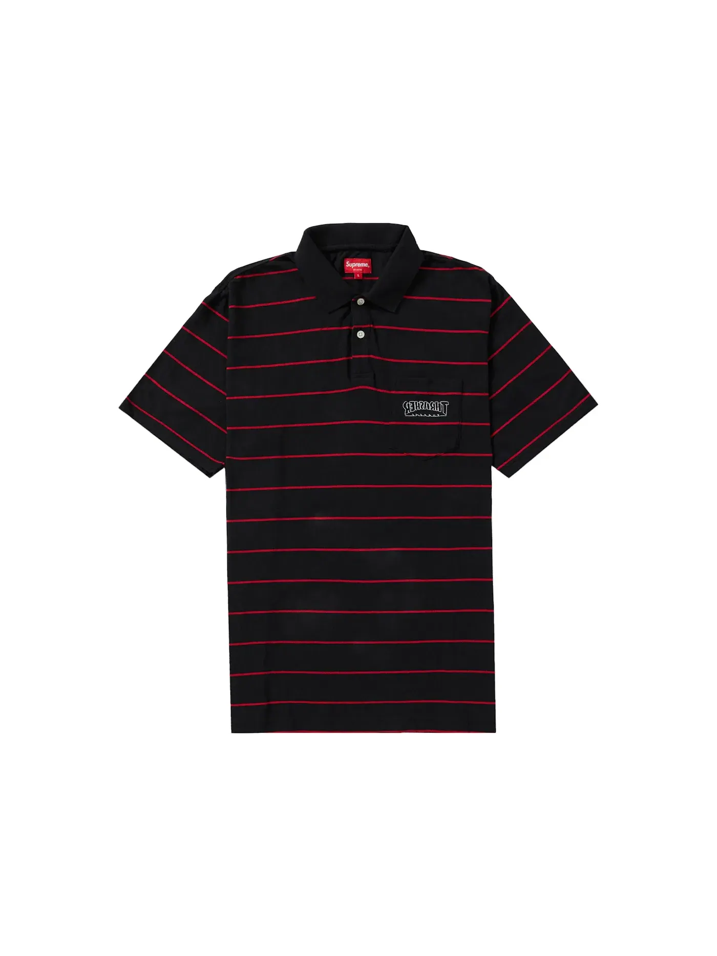 Мужское поло Supreme Thrasher Stripe Polo — изображение 1 из 1, черный