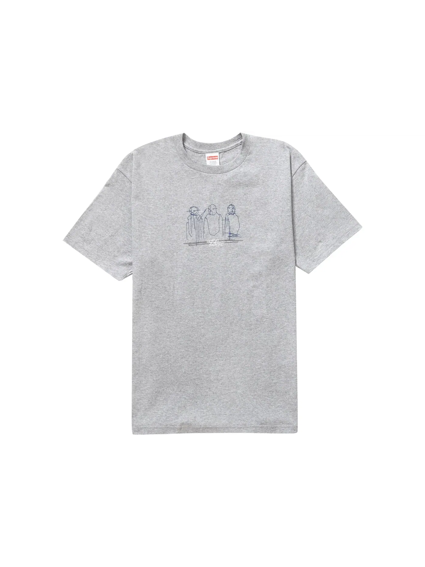 Мужская футболка с принтом Supreme Tee — изображение 1 из 1, серый