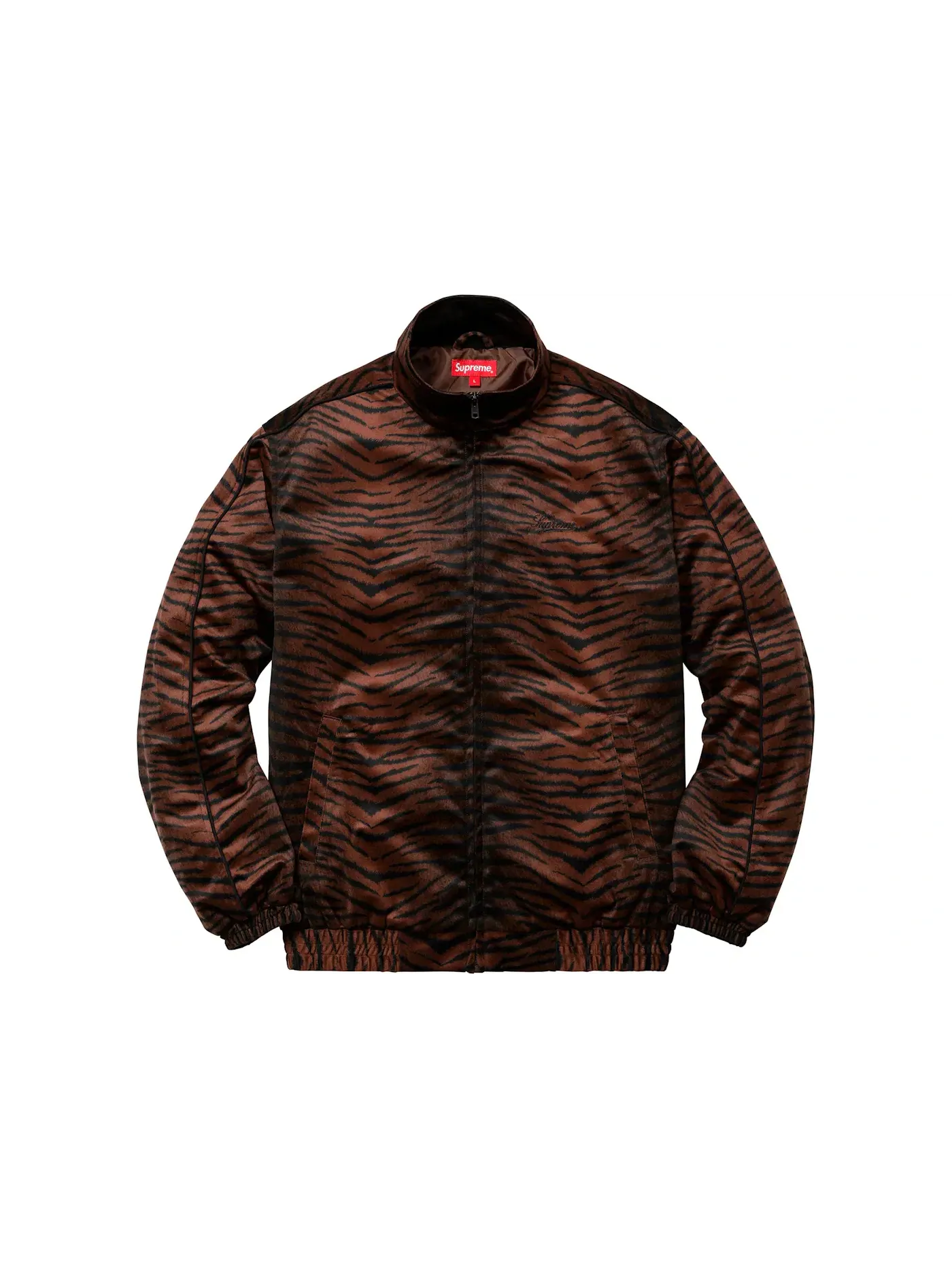 Мужская куртка-бомбер с принтом Tiger Stripe Supreme — изображение 1 из 3, коричневый