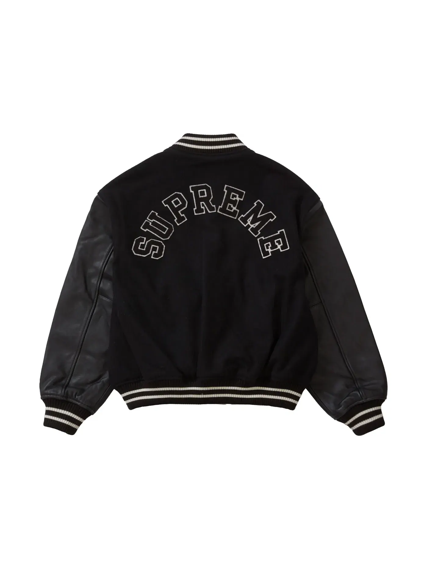 Мужская куртка-бомбер с принтом Tiger Varsity Jacket Supreme — изображение 3 из 3, черный