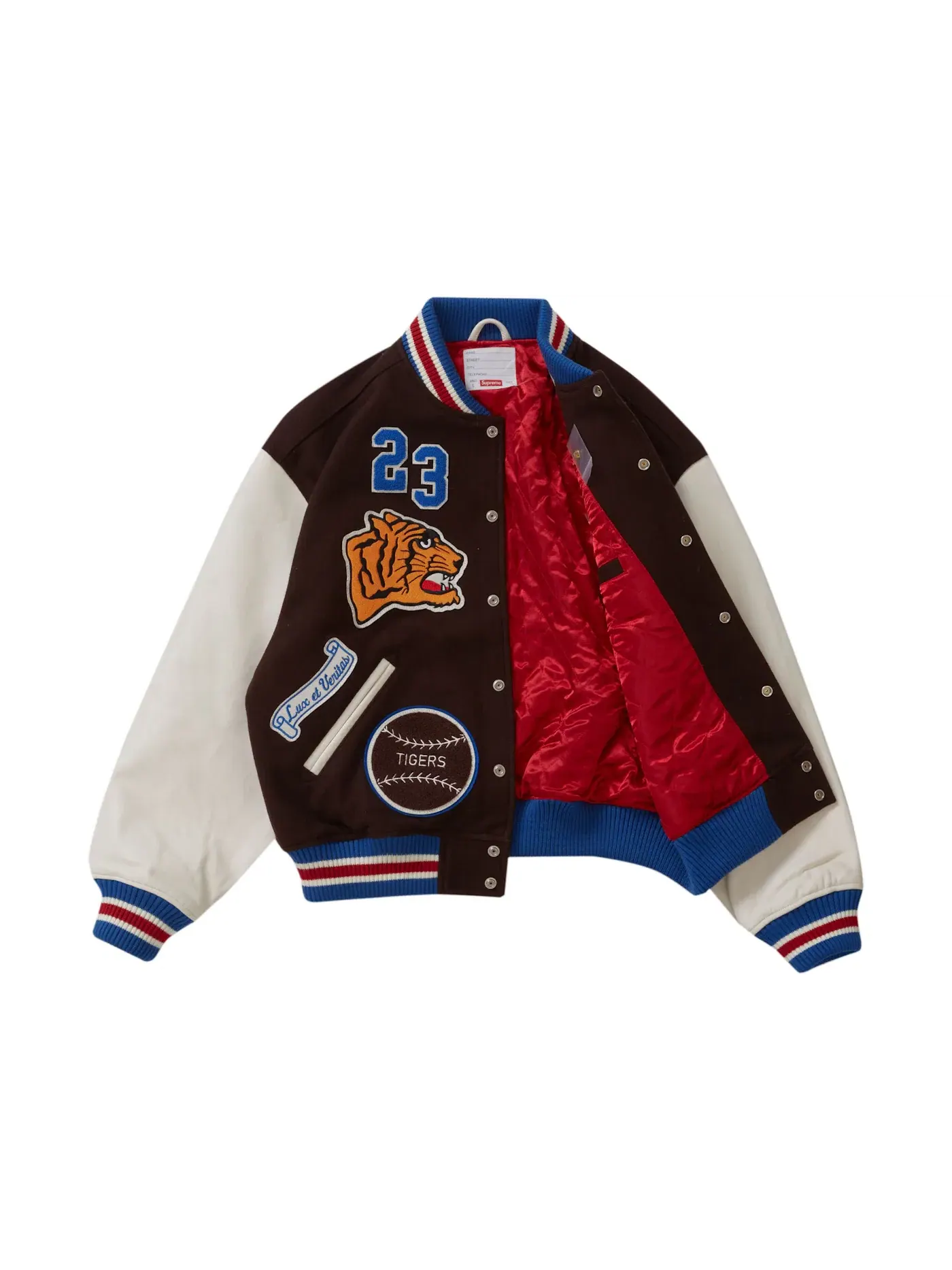Мужская куртка-бомбер с принтом Jacket Supreme — изображение 2 из 3, коричневый