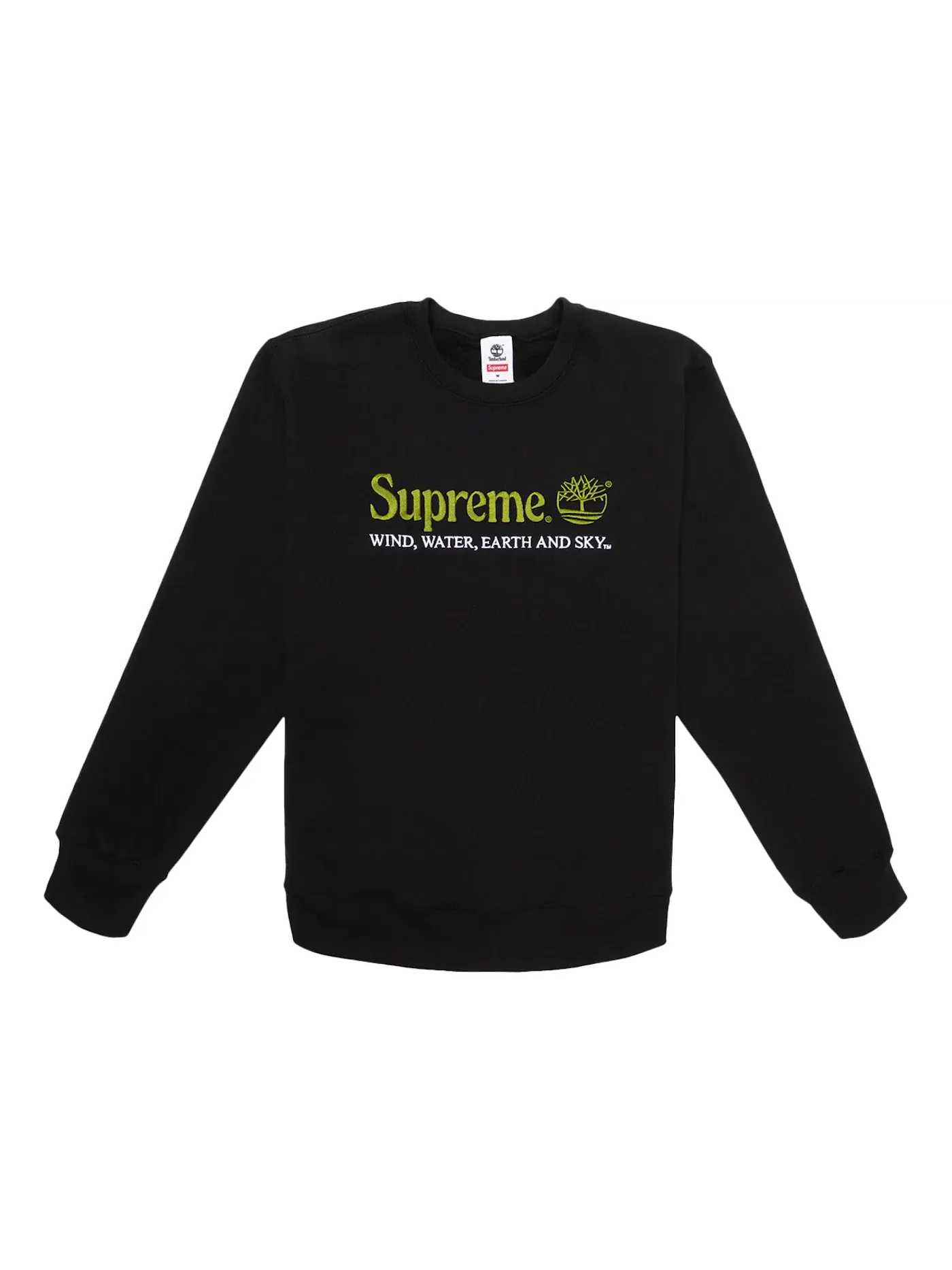 Мужской свитшот с вышивкой Supreme Timberland Crewneck — изображение 1 из 1, черный