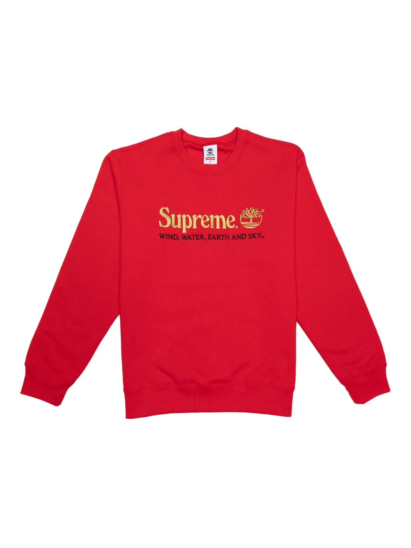 Мужской свитшот с принтом Supreme Timberland — изображение 1 из 1, красный