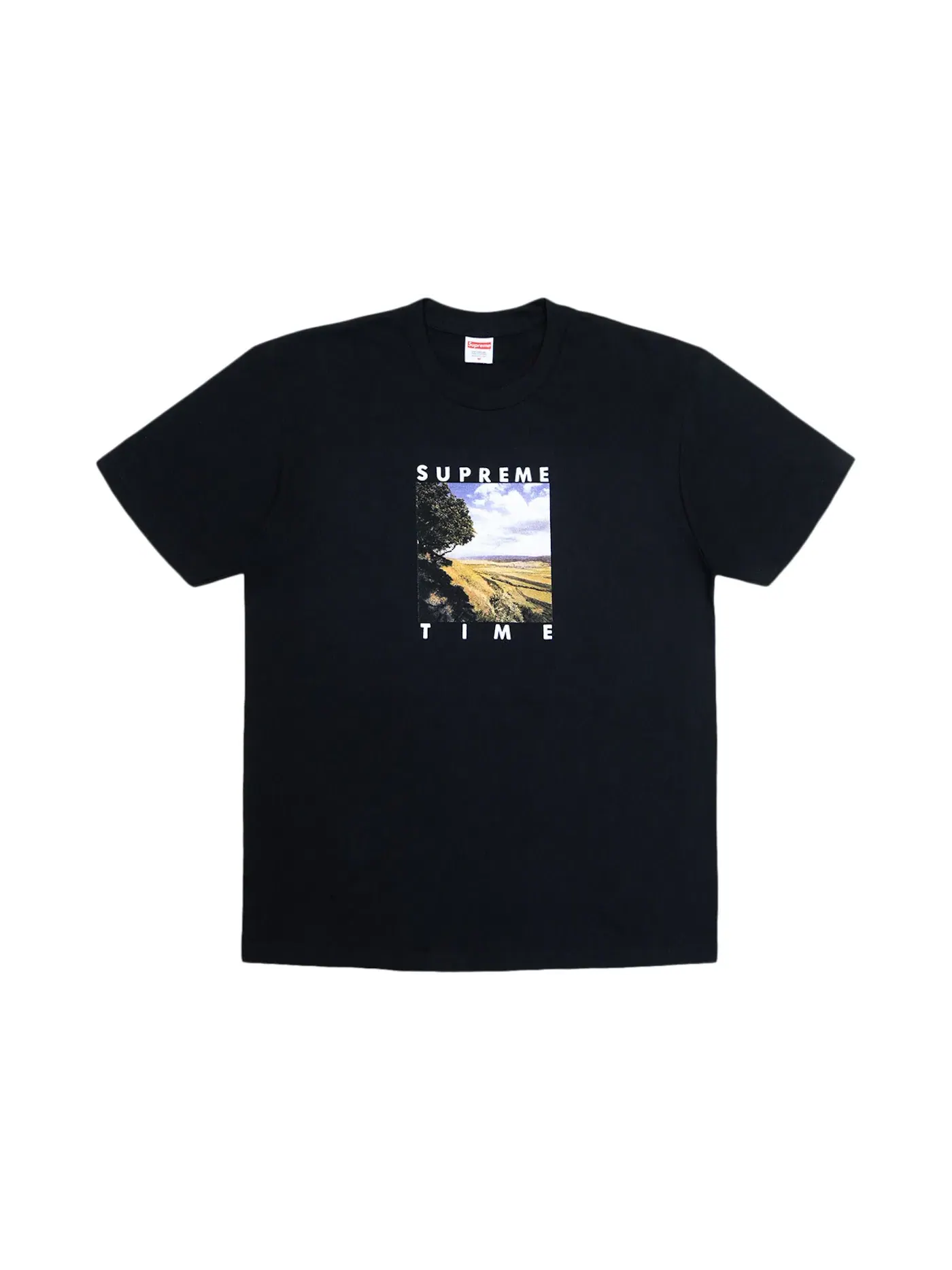 Мужская футболка с принтом Supreme Time Tee Supreme — изображение 1 из 1, черный