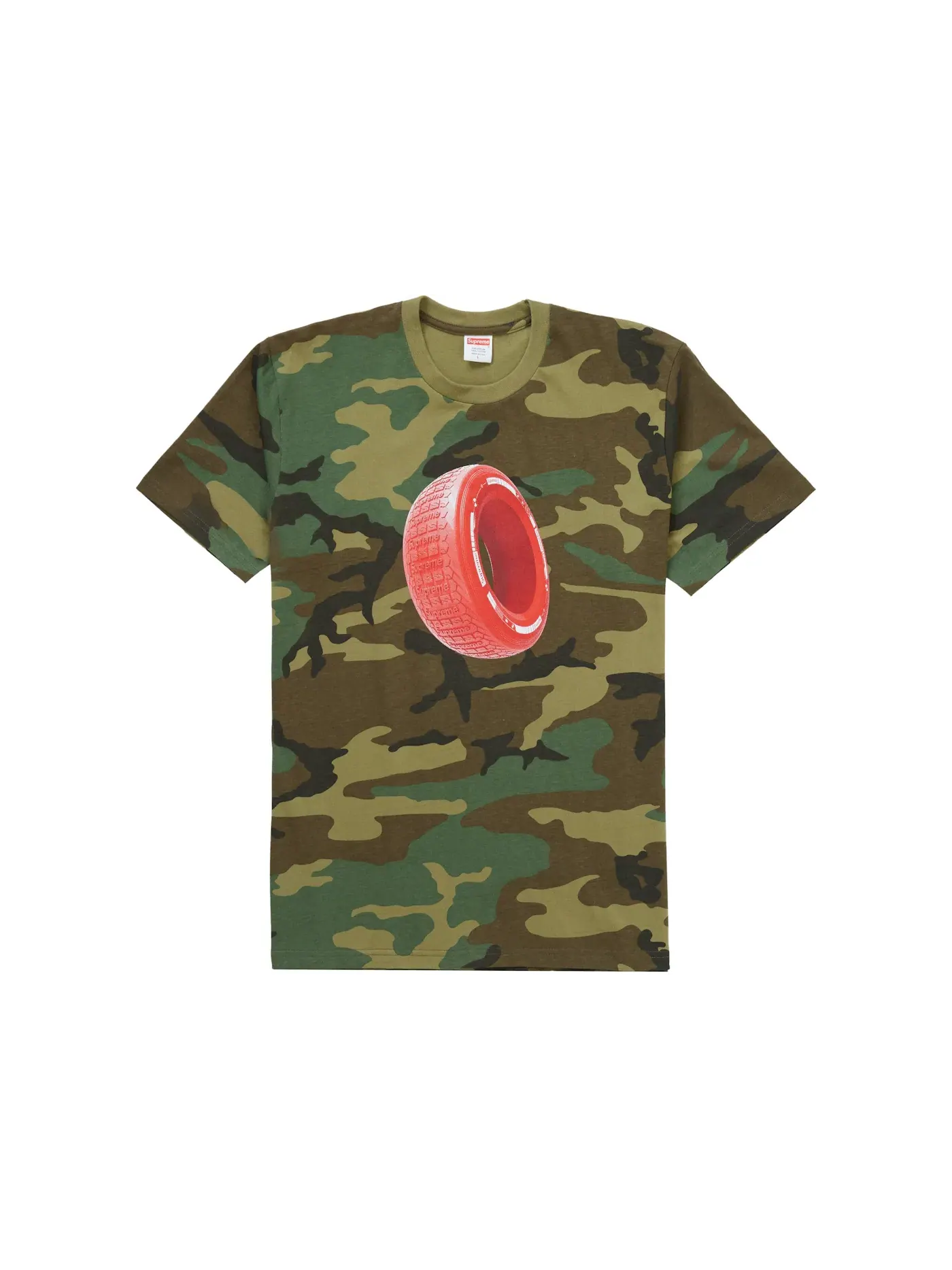 Мужская футболка с принтом Supreme Tee, Woodland Camo — изображение 1 из 1