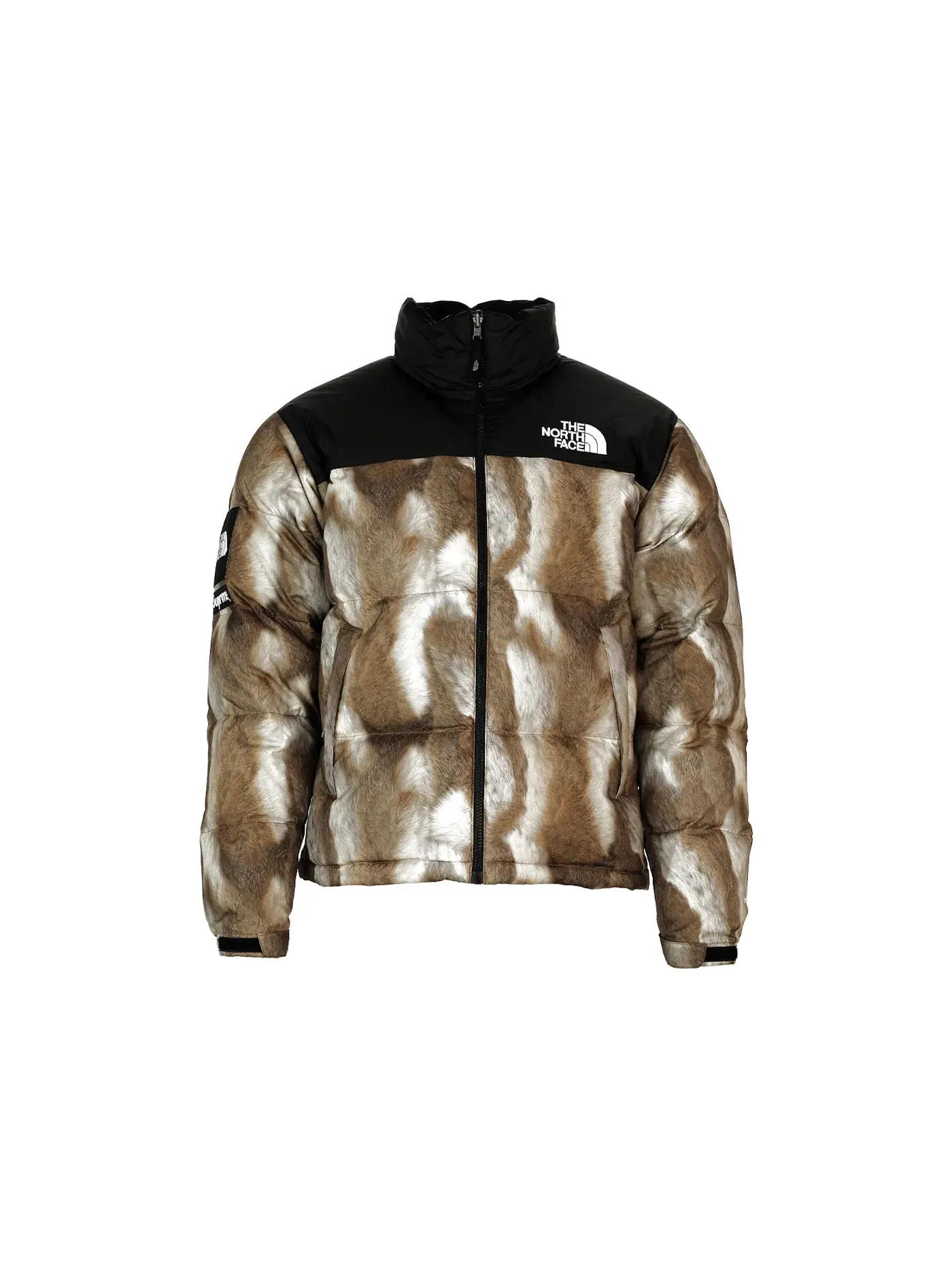Мужская куртка с принтом Nuptse Supreme — изображение 1 из 1, коричневый