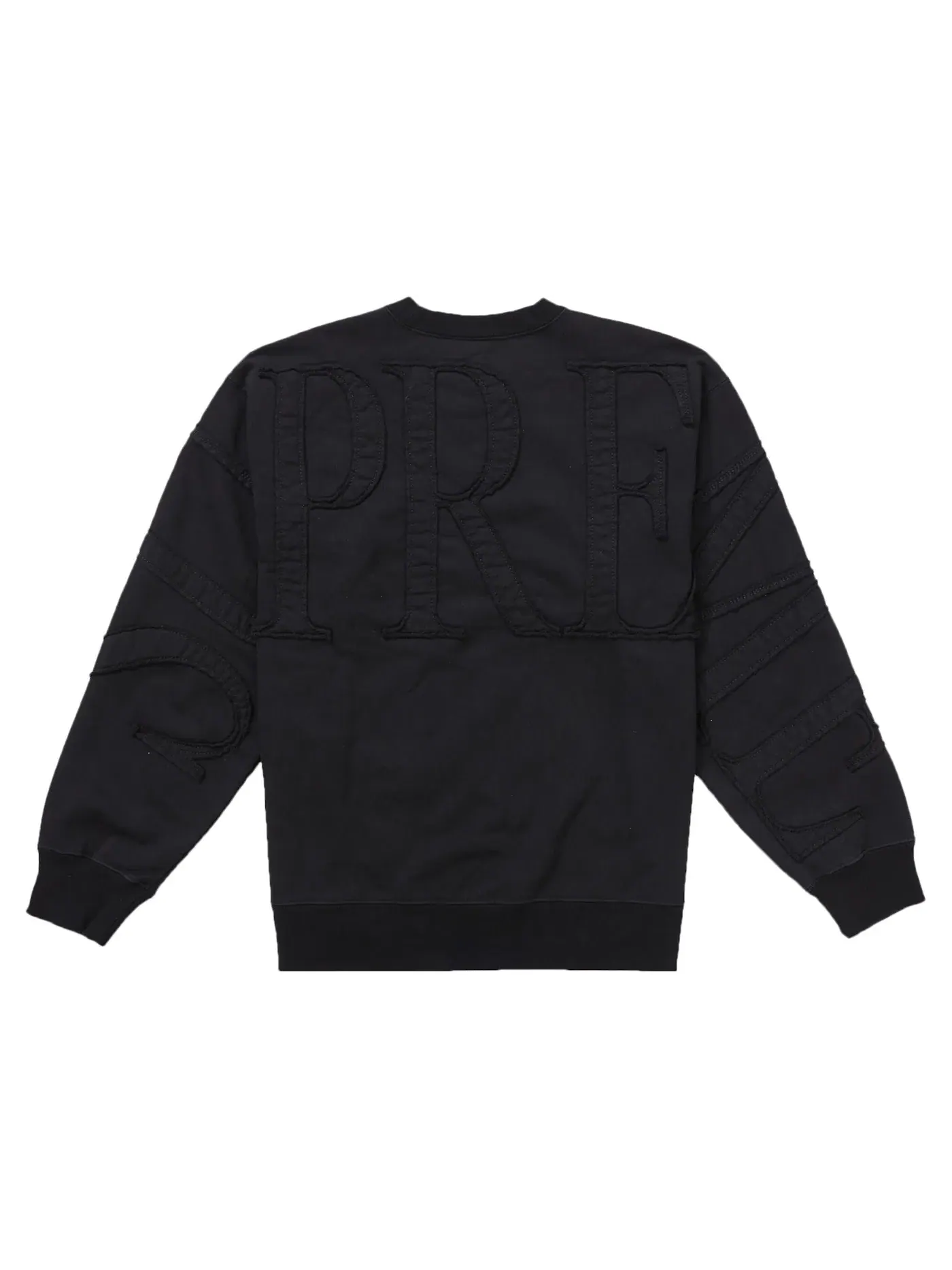 Мужской свитшот с аппликацией Supreme Crewneck — изображение 2 из 2, черный