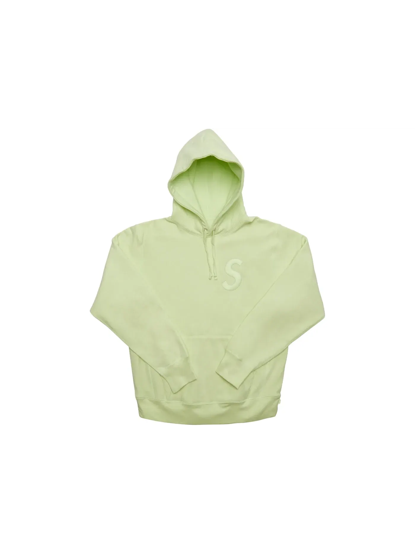 Мужская худи с принтом Supreme Tonal S Logo Hoodie — изображение 1 из 1, лаймовый