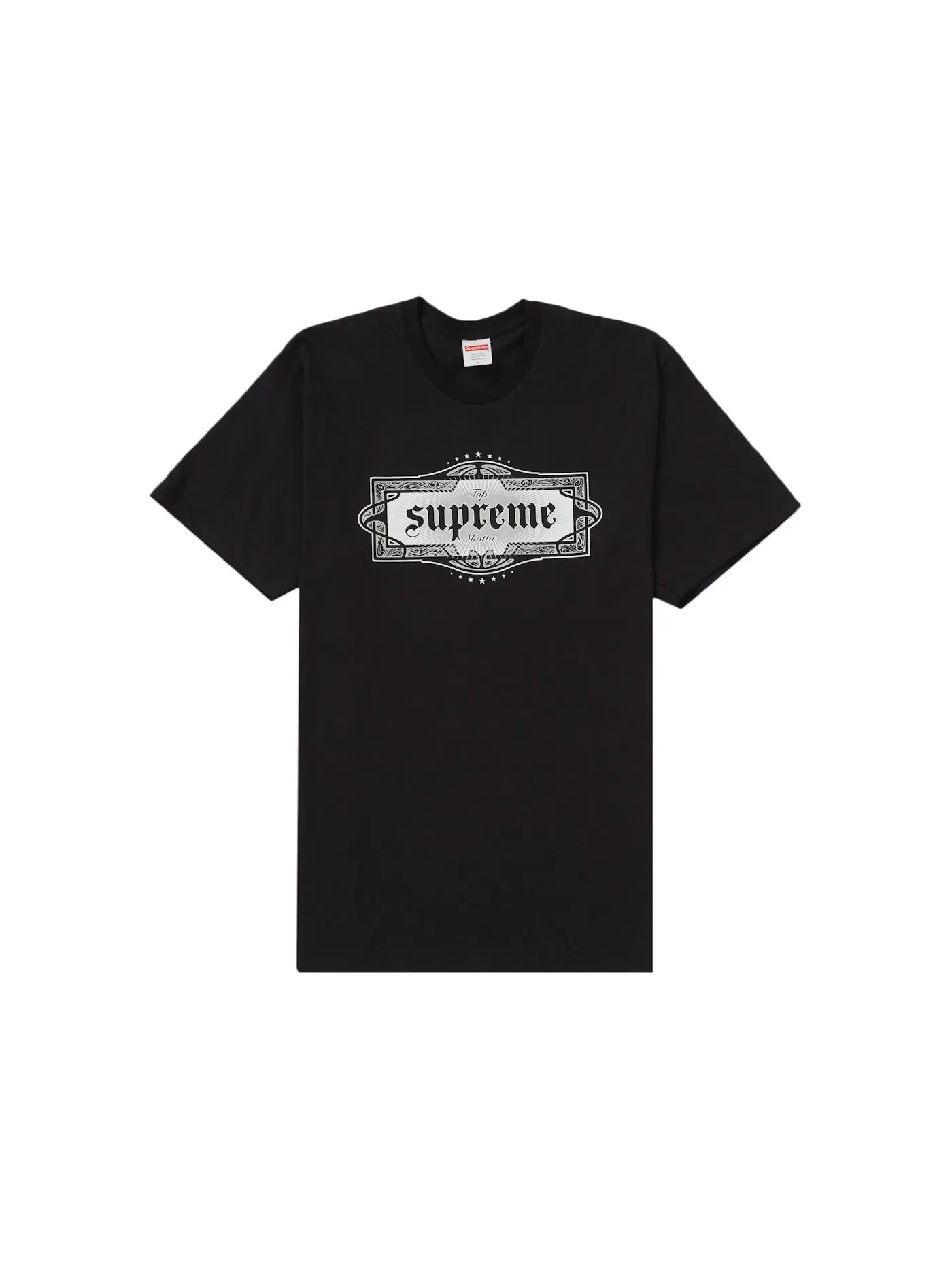 Мужская футболка с принтом Supreme Top Shotta Tee — изображение 1 из 1, черный