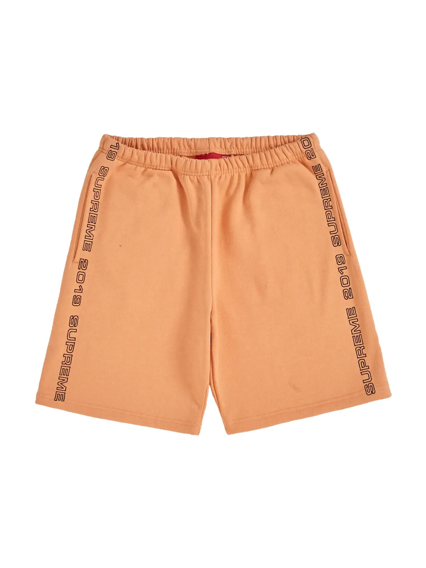 Мужские шорты с вышивкой бренда Supreme Sweatshort — изображение 1 из 2, бледный оранжевый