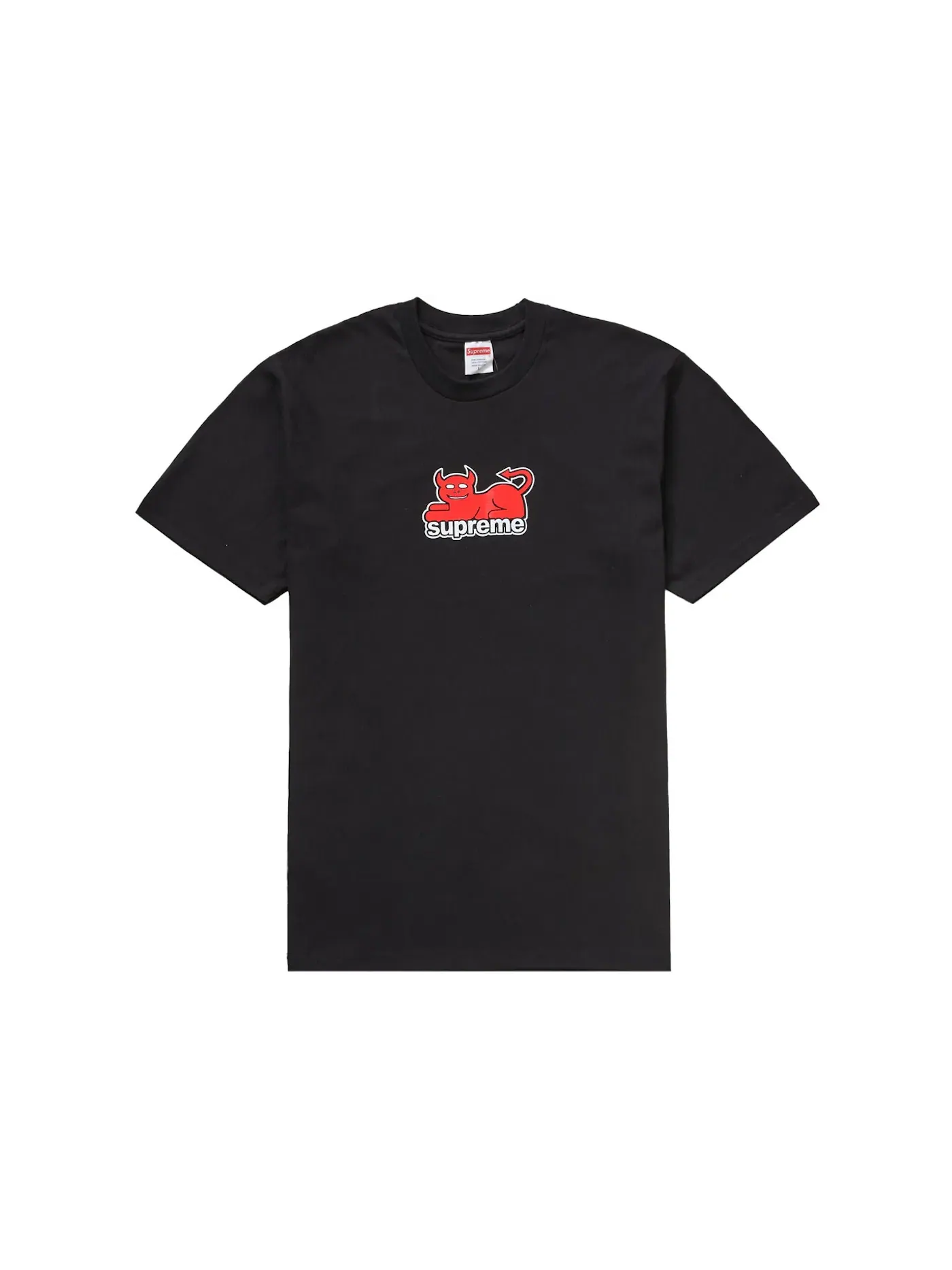 Мужская футболка с принтом Supreme Toy Machine Devil Cat Tee — изображение 1 из 1, черный