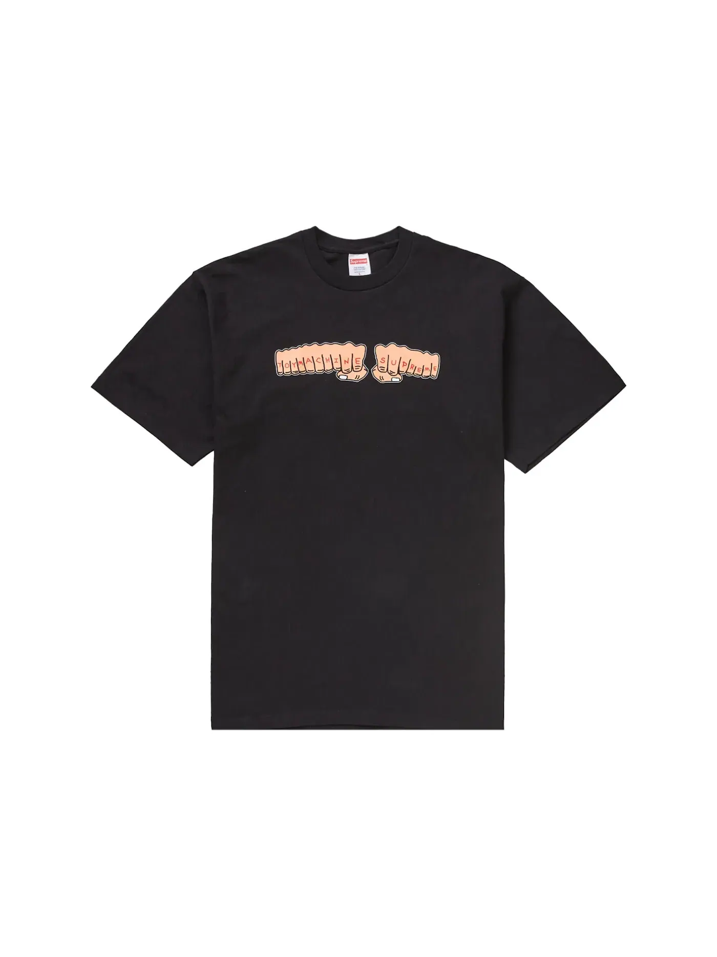 Мужская футболка с принтом Supreme Toy Machine Fist Tee — изображение 1 из 1, черный