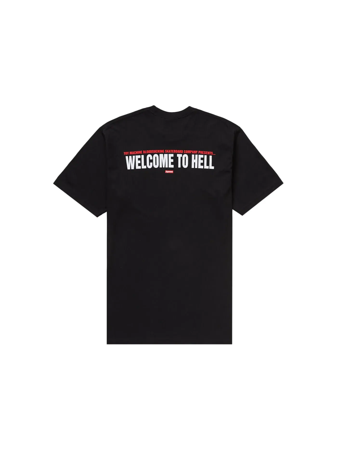 Мужская футболка с принтом Welcome To Hell Supreme — изображение 2 из 2, черный