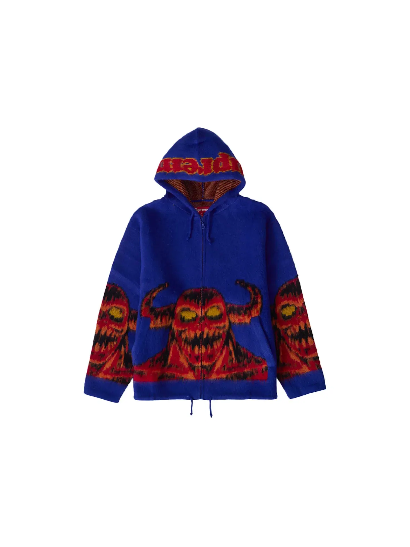 Мужской свитер на молнии с капюшоном с принтом Sweater Supreme — изображение 1 из 2, синий