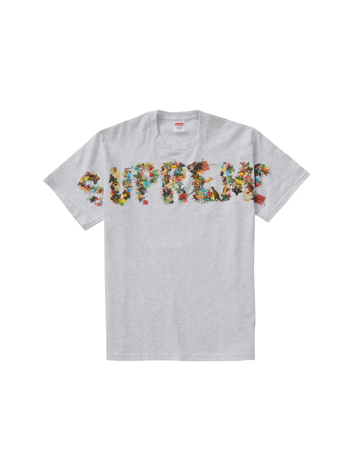 Мужская футболка с принтом Supreme Tee — изображение 1 из 1, серый