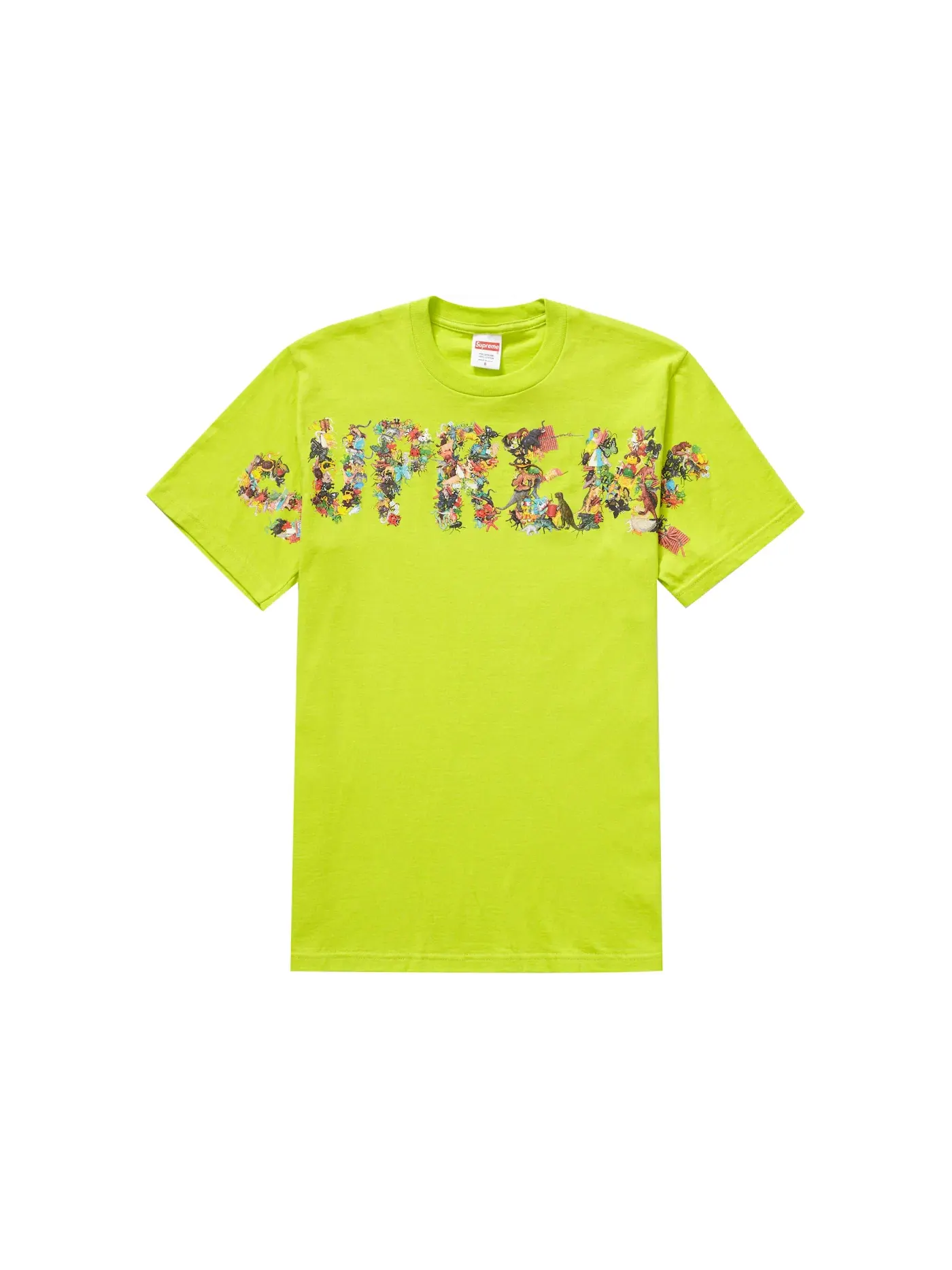 Мужская футболка с принтом Supreme Toy Pile Tee — изображение 1 из 1, яркий зеленый
