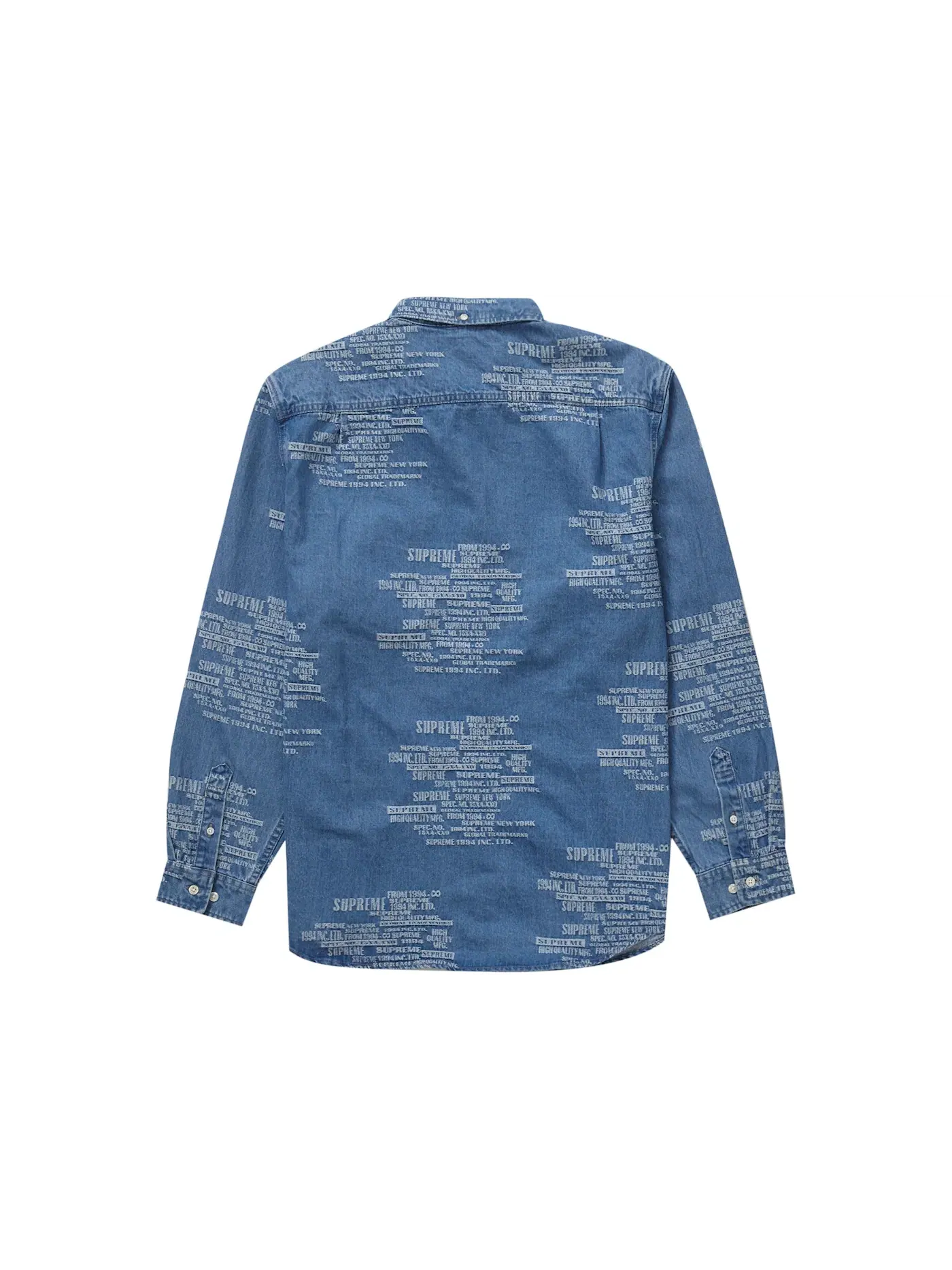 Мужская джинсовая рубашка из жаккарда Supreme Shirt — изображение 2 из 2, синий