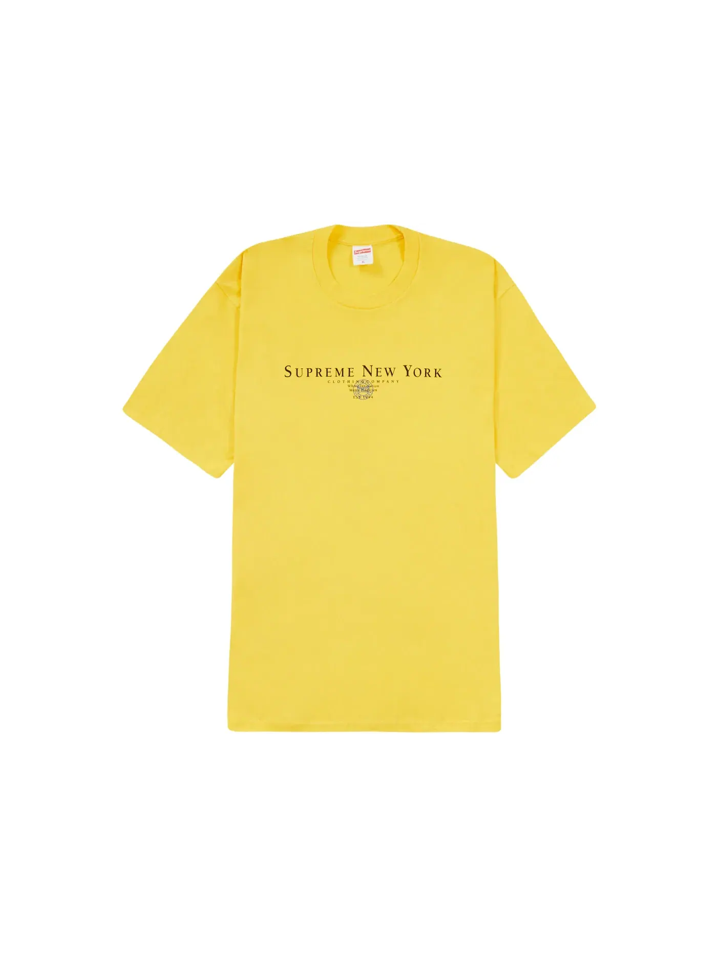 Мужская футболка с принтом Supreme Tee — изображение 1 из 1, желтый