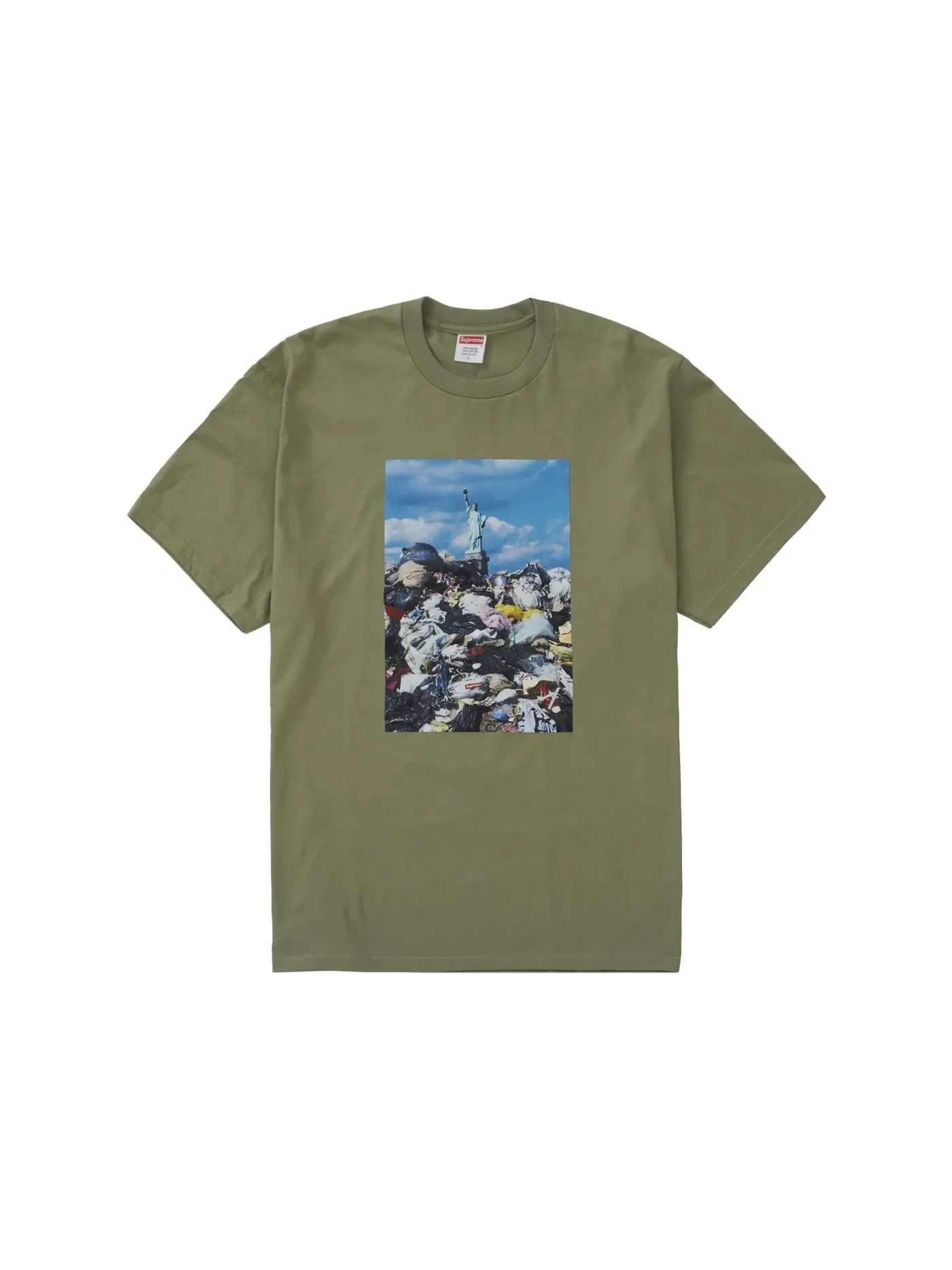 Мужская футболка с принтом Trash Tee Supreme — изображение 1 из 1, светлый оливковый