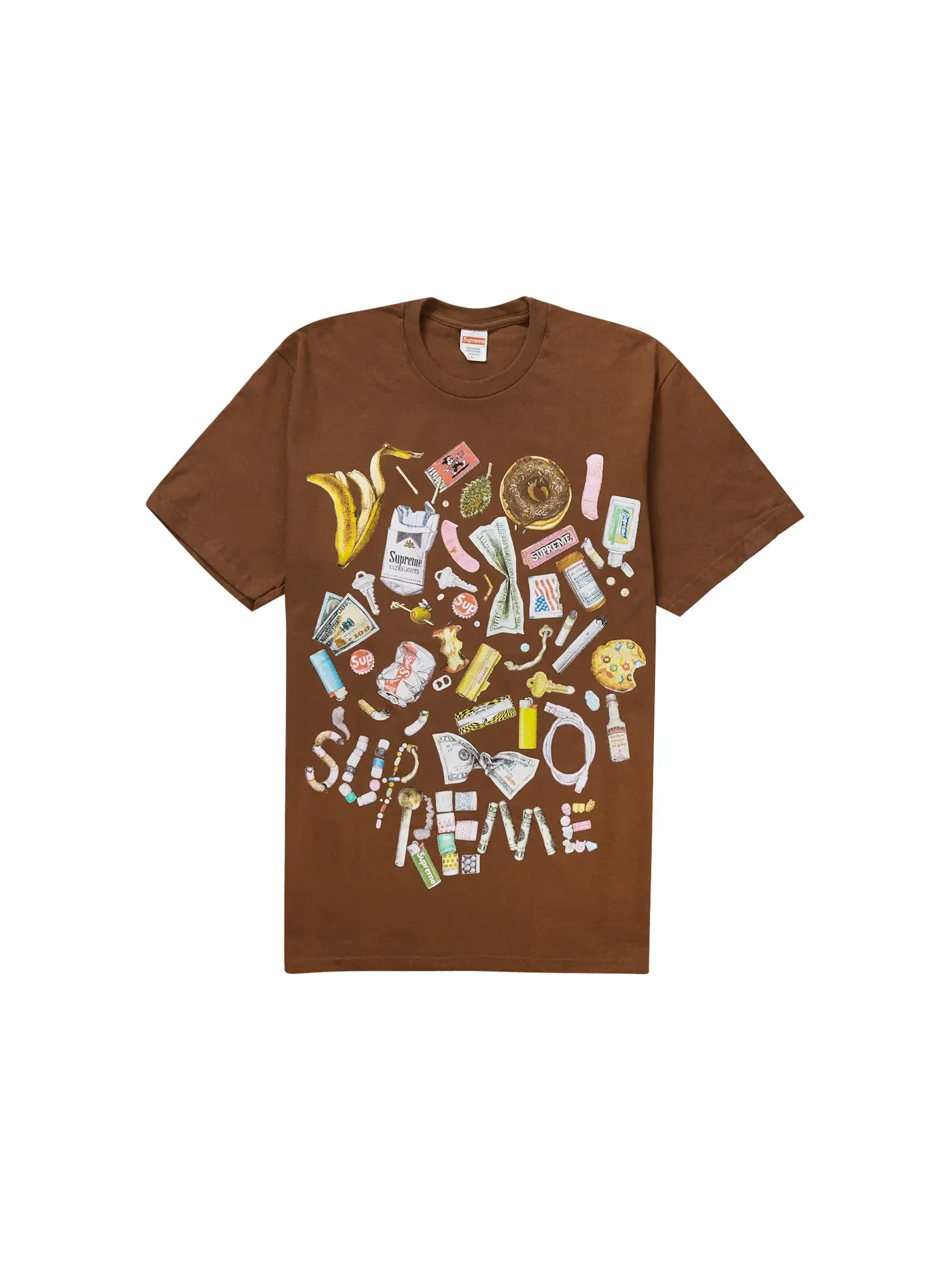 Мужская футболка с принтом Supreme Tee (SS23) — изображение 1 из 1, коричневый