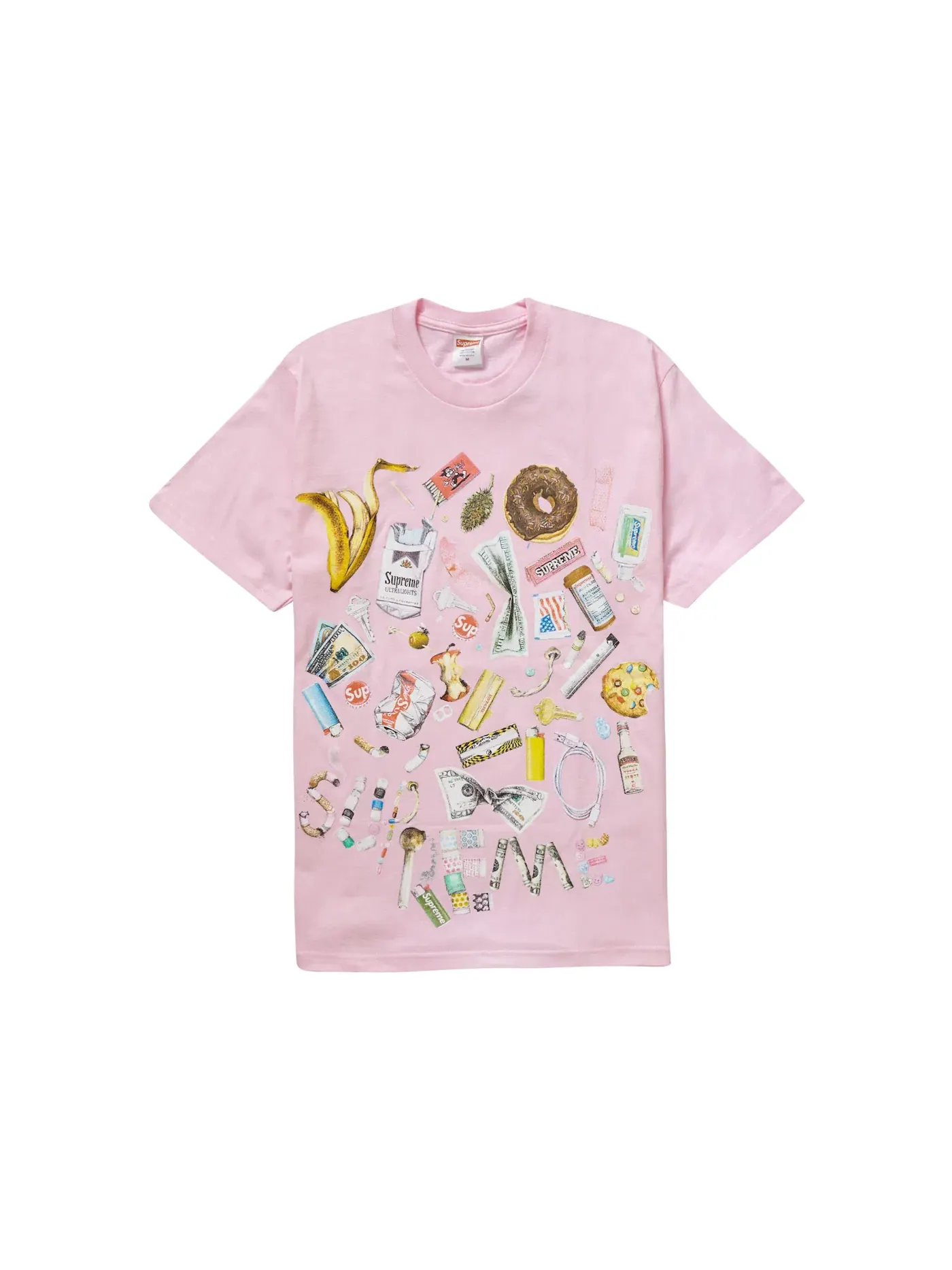 Мужская футболка с принтом Supreme Tee (SS23) — изображение 1 из 1, розовый