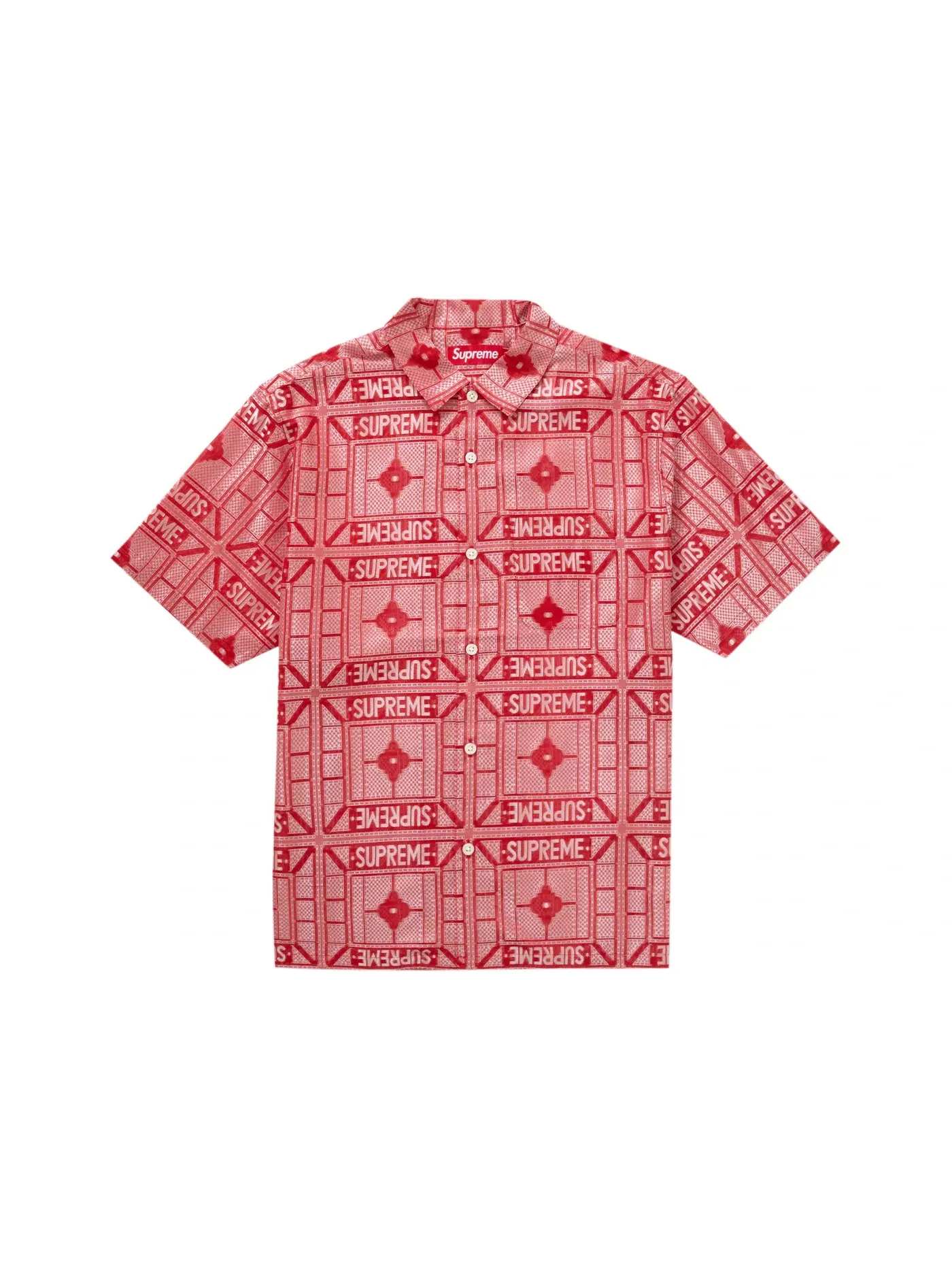 Мужская рубашка с жаккардовым узором Tray Jacquard Supreme — изображение 1 из 2, красный