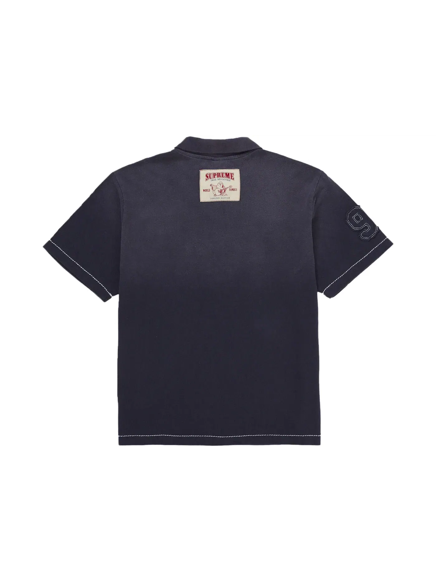Мужское поло с аппликацией True Religion Supreme — изображение 2 из 2, темно-синий