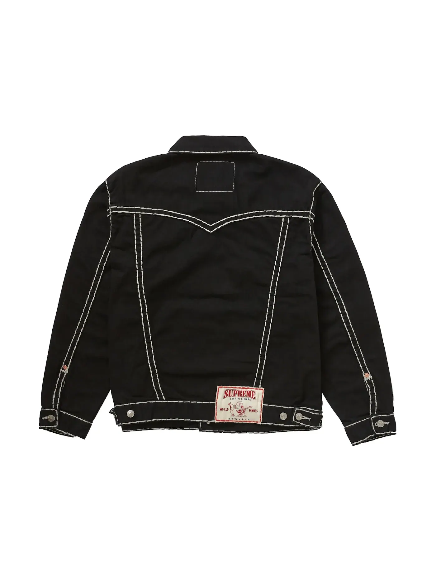 Мужская джинсовая куртка True Religion Denim Trucker Jacket Supreme — изображение 2 из 2, черный