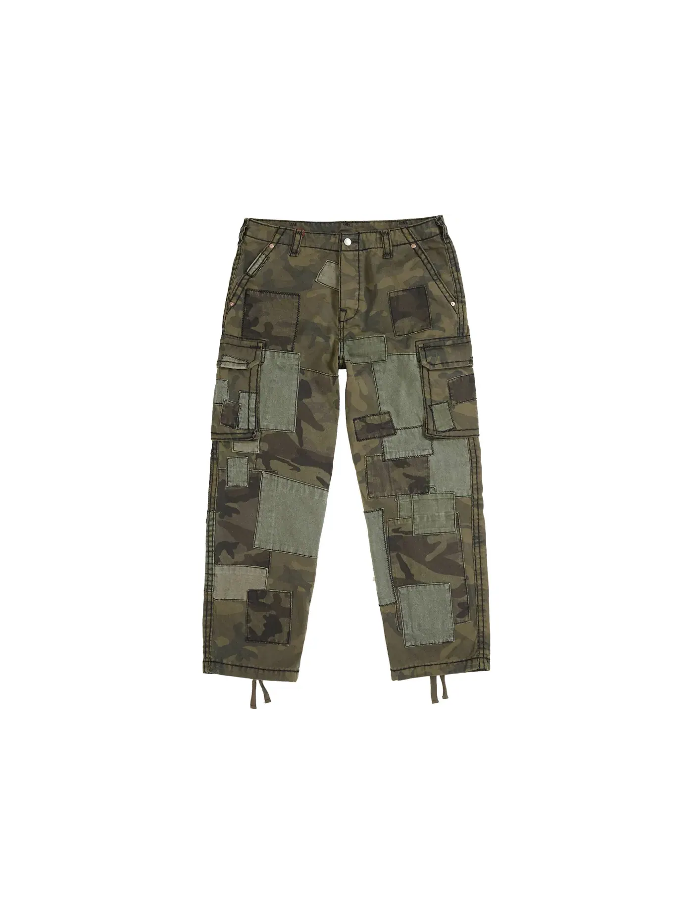 Мужские карго-штаны с патчворком Supreme True Religion, Woodland Camo — изображение 1 из 2
